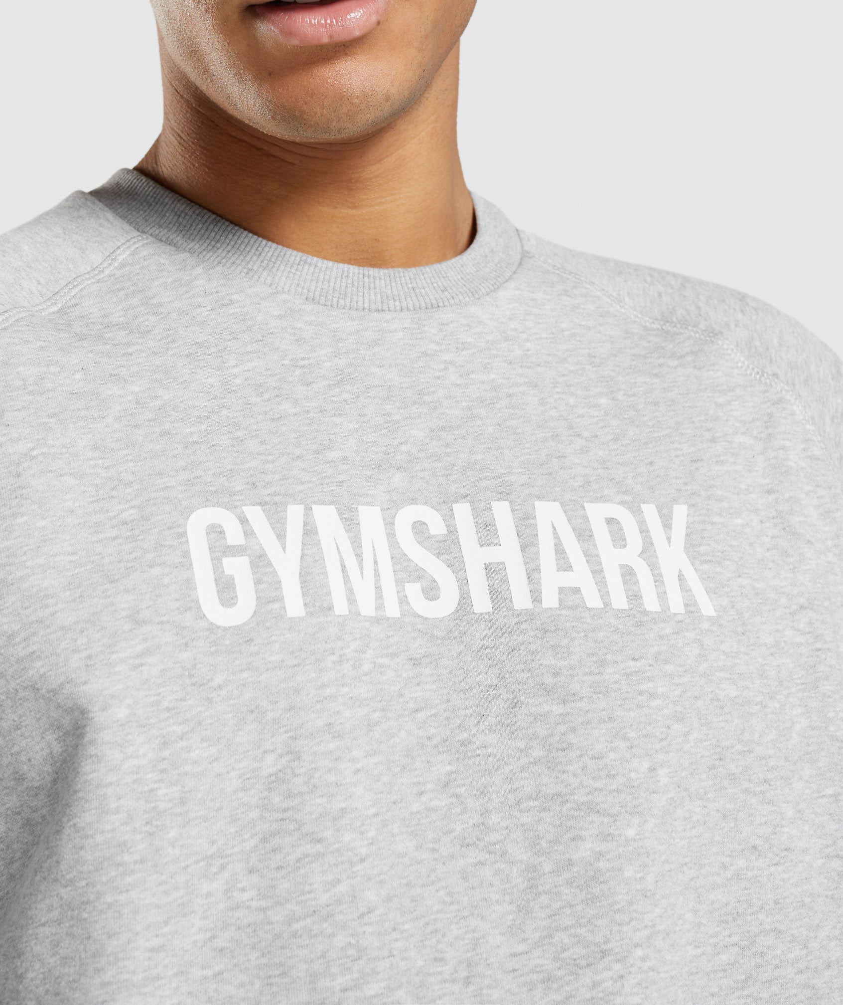 Light Grey Men's Gymshark Apollo Crew Sweatshirts | LFESVI-965