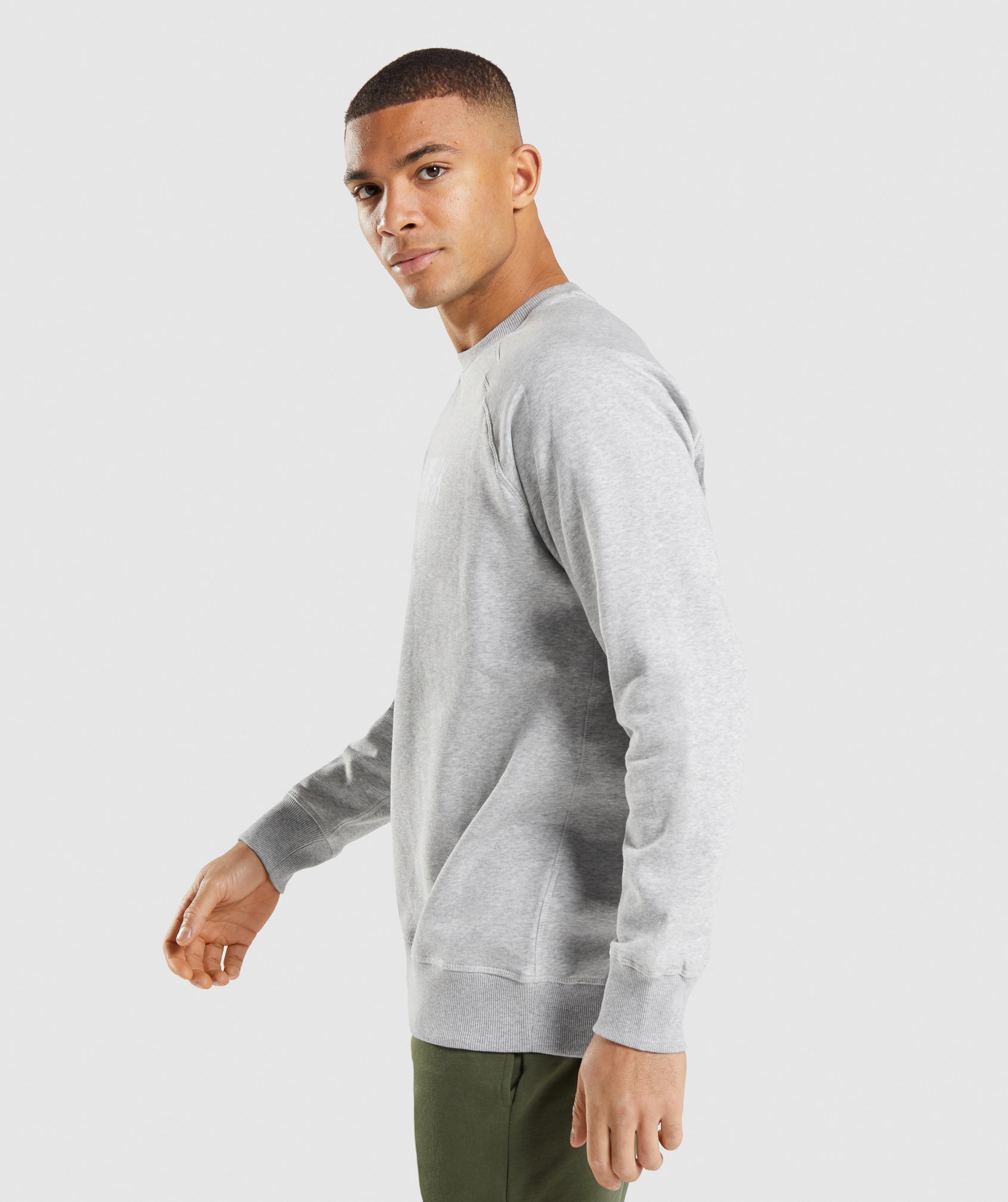 Light Grey Men\'s Gymshark Apollo Crew Sweatshirts | LFESVI-965