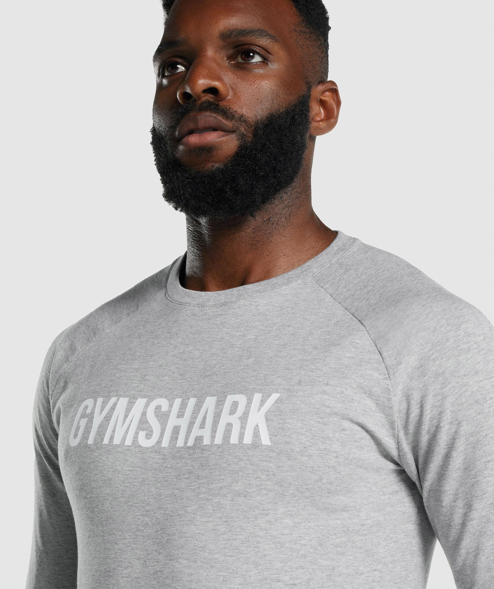 Light Grey Men's Gymshark Apollo Long Sleeve T Shirts | MFNVEJ-582