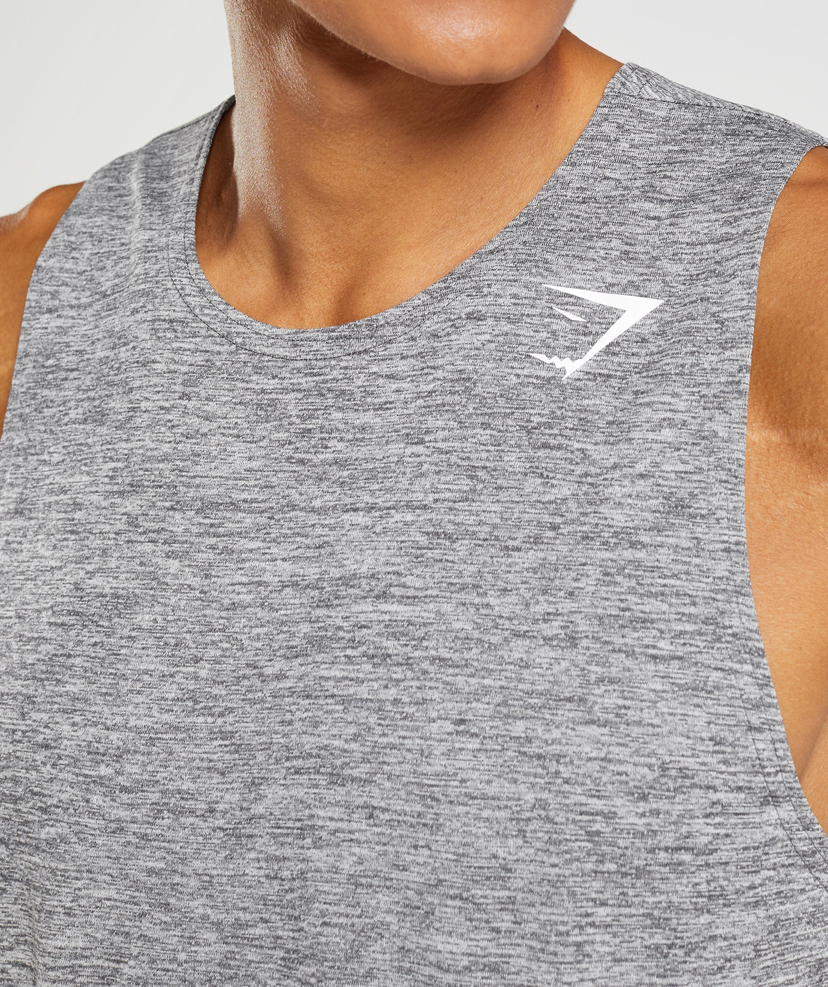 Light Grey Men's Gymshark Arrival Slim Marl Tanks | ROVISD-860