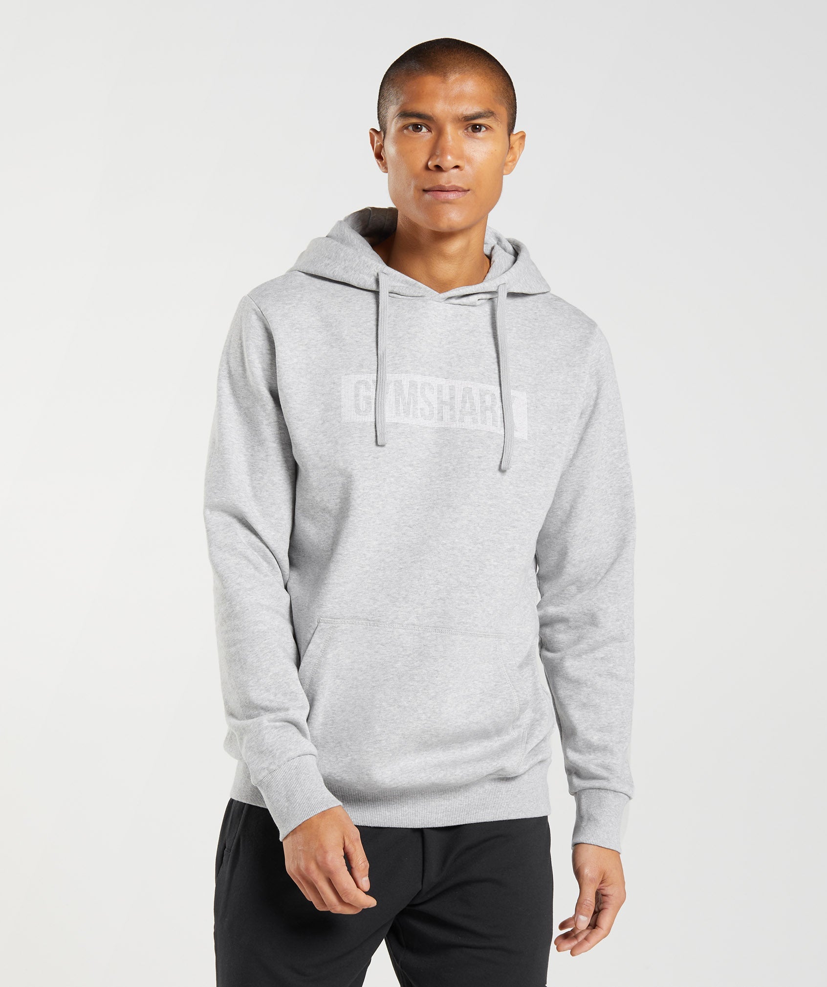 Light Grey Men\'s Gymshark Block Hoodie | JEXRLY-231