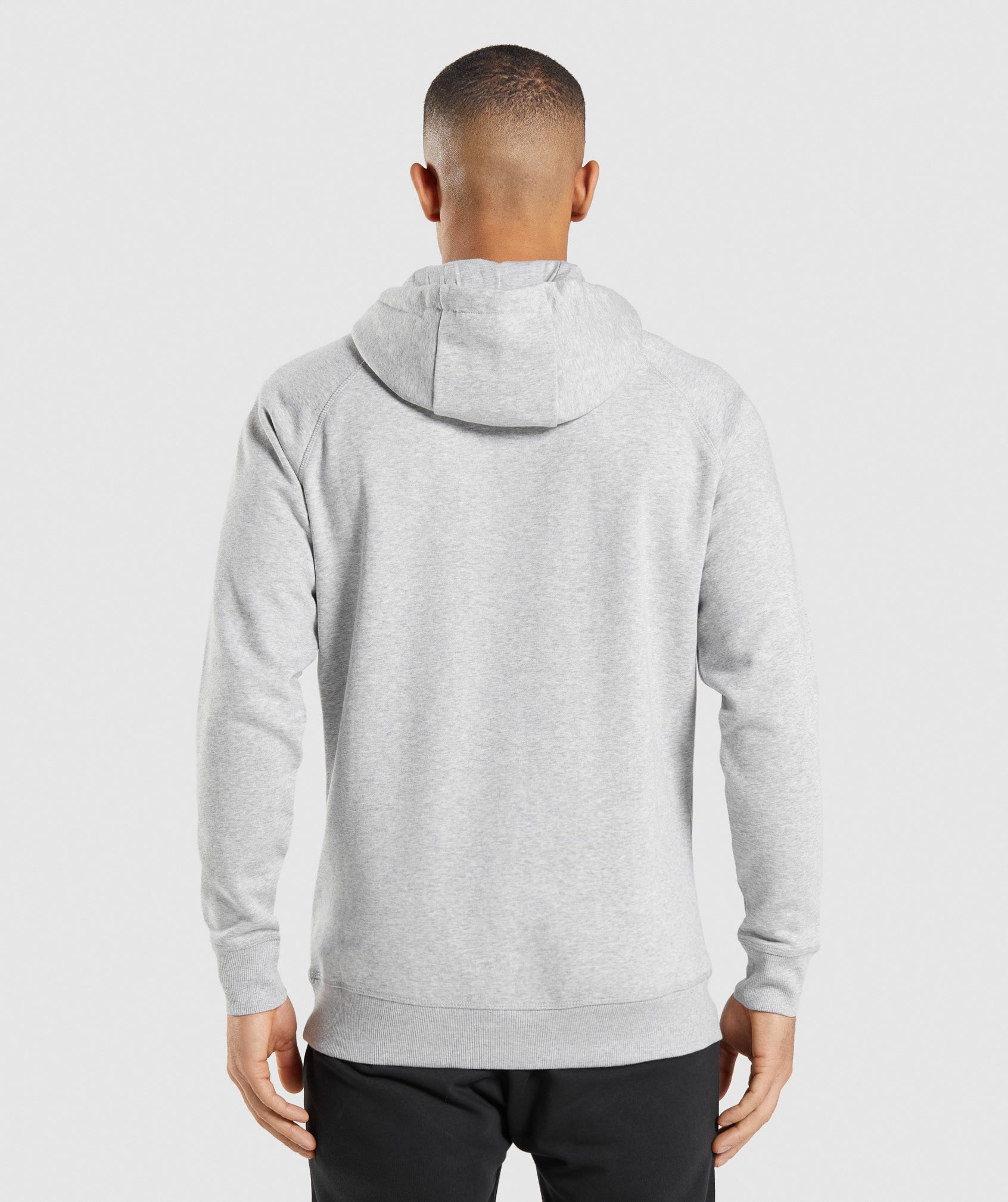 Light Grey Men's Gymshark Crest Hoodie | ZIBAXF-618