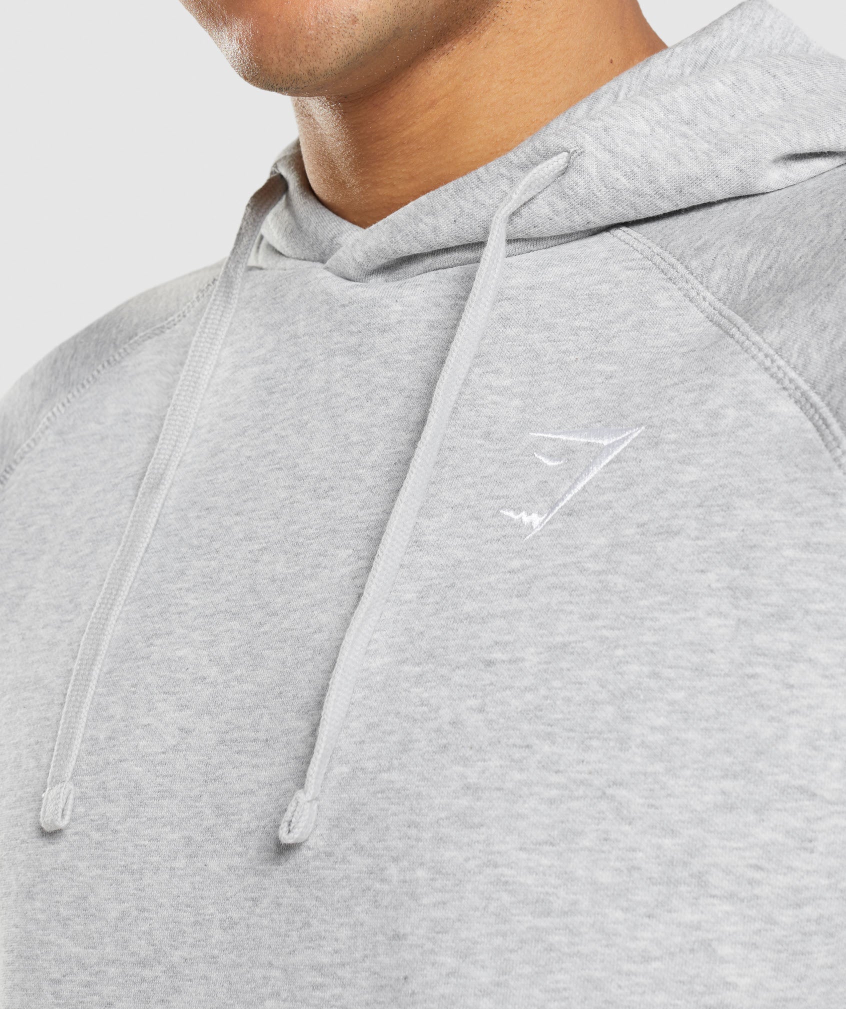 Light Grey Men's Gymshark Crest Hoodie | ZIBAXF-618