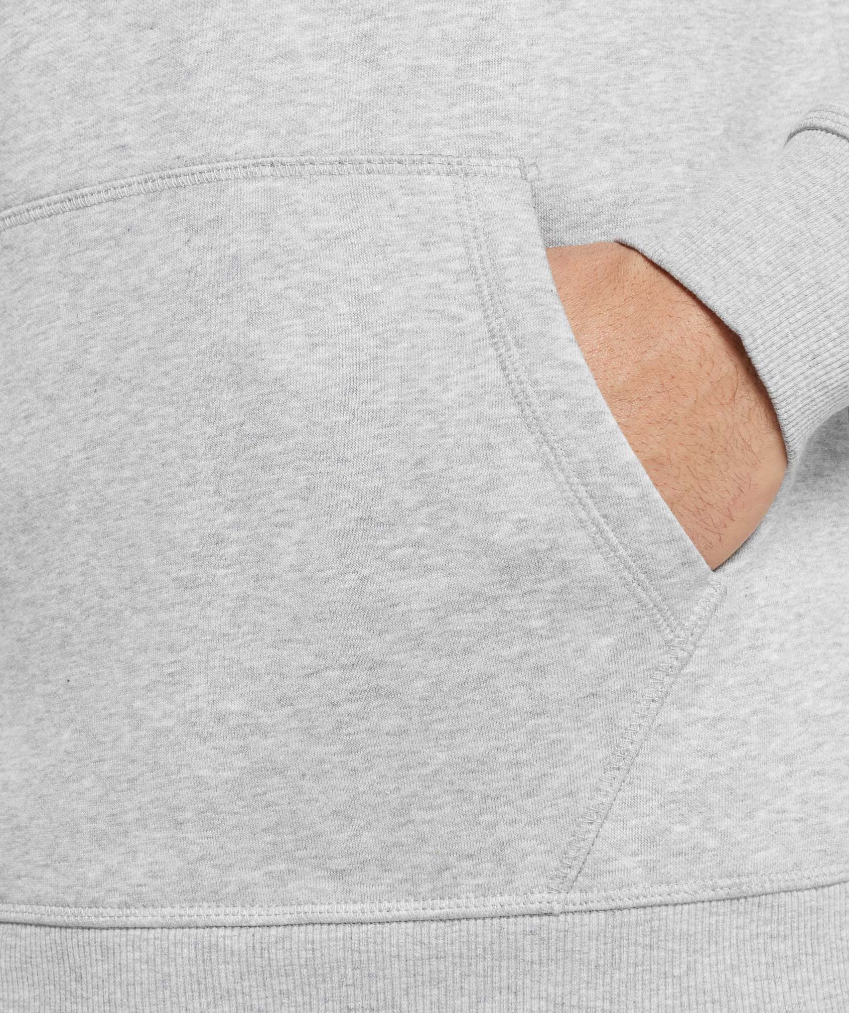 Light Grey Men's Gymshark Crest Hoodie | ZIBAXF-618