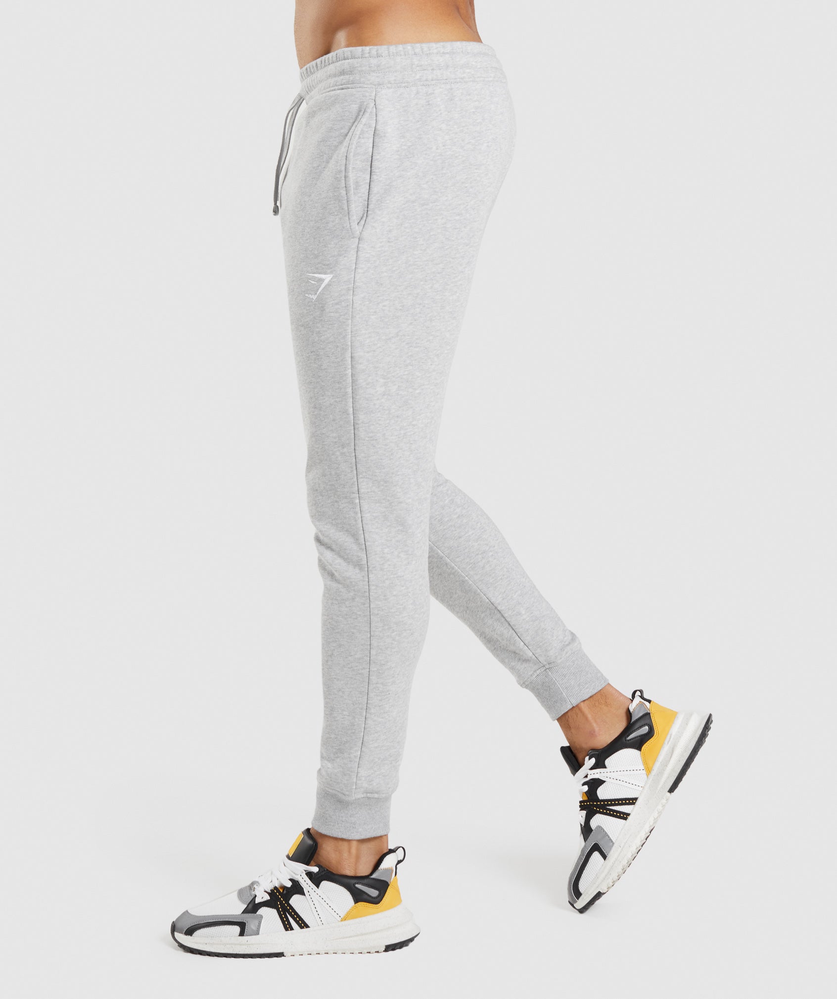 Light Grey Men's Gymshark Crest Jogger | YUWEPD-038