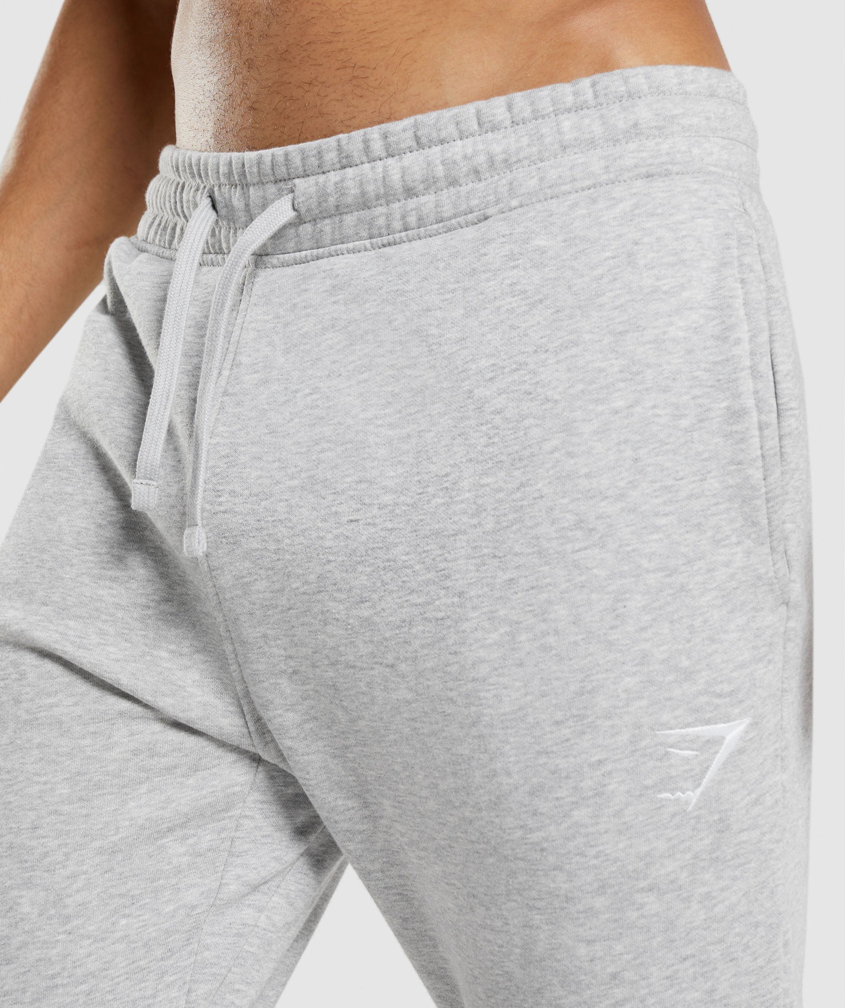 Light Grey Men's Gymshark Crest Jogger | YUWEPD-038