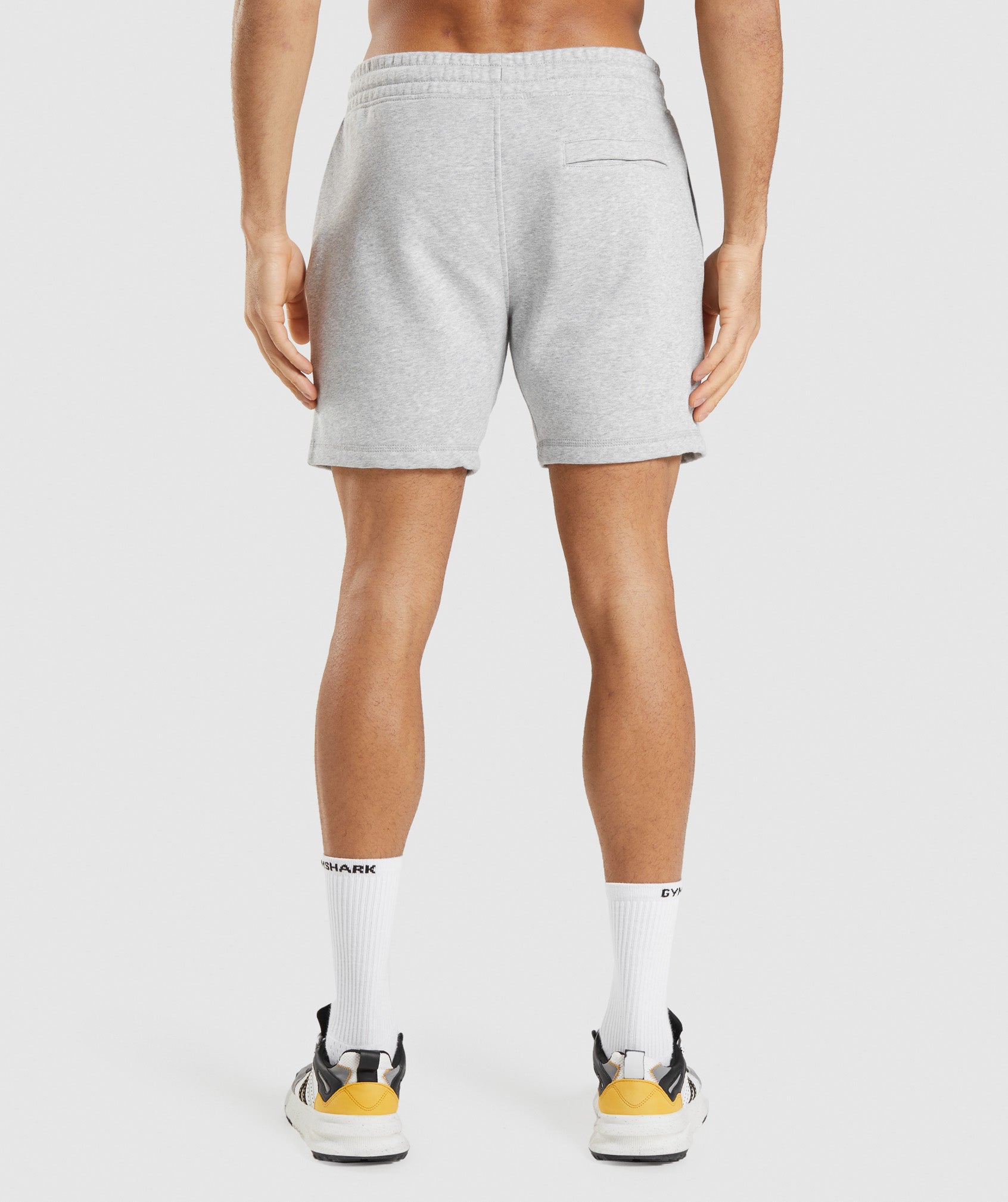 Light Grey Men's Gymshark Crest Shorts | PJGBCN-867