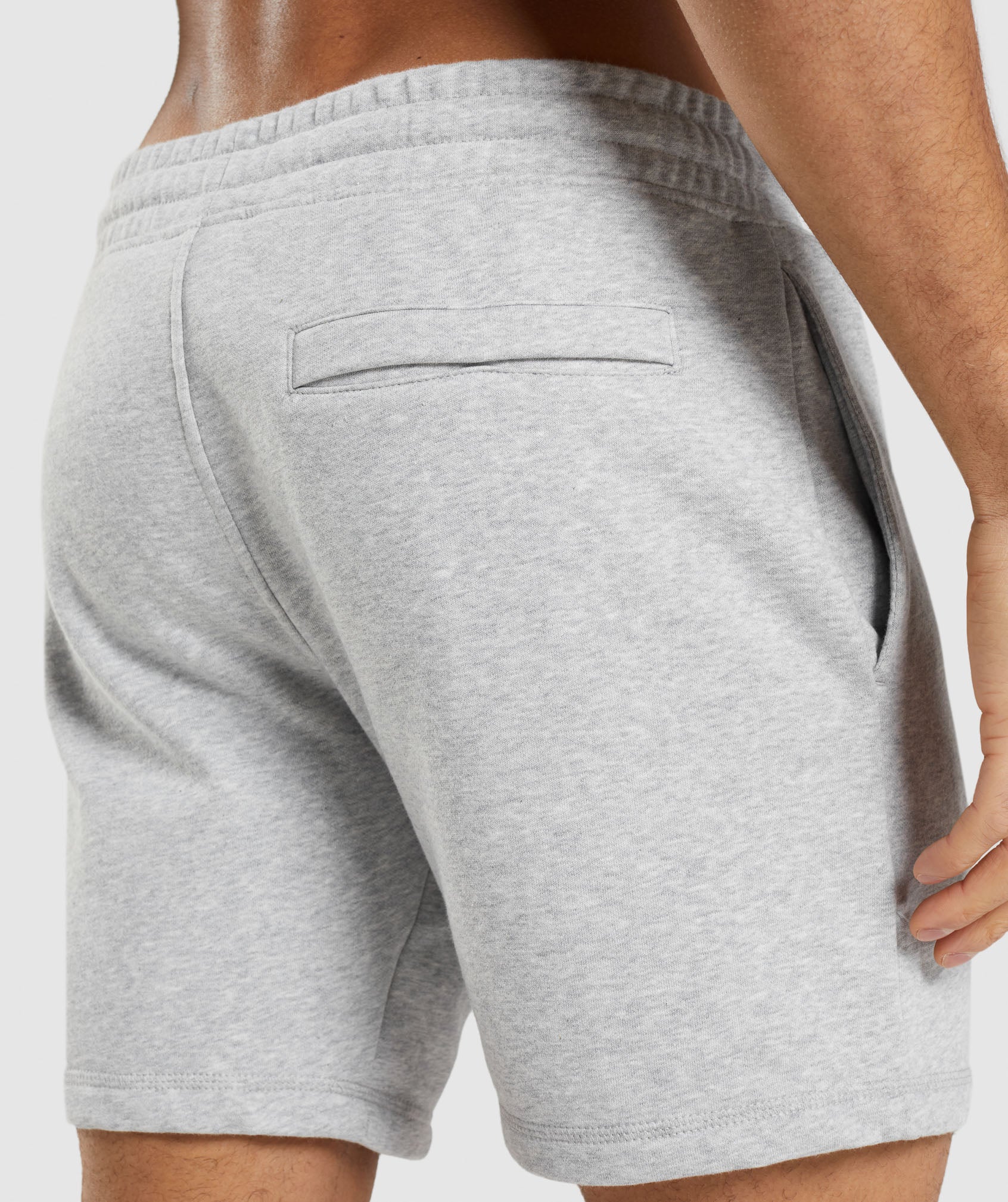 Light Grey Men's Gymshark Crest Shorts | PJGBCN-867