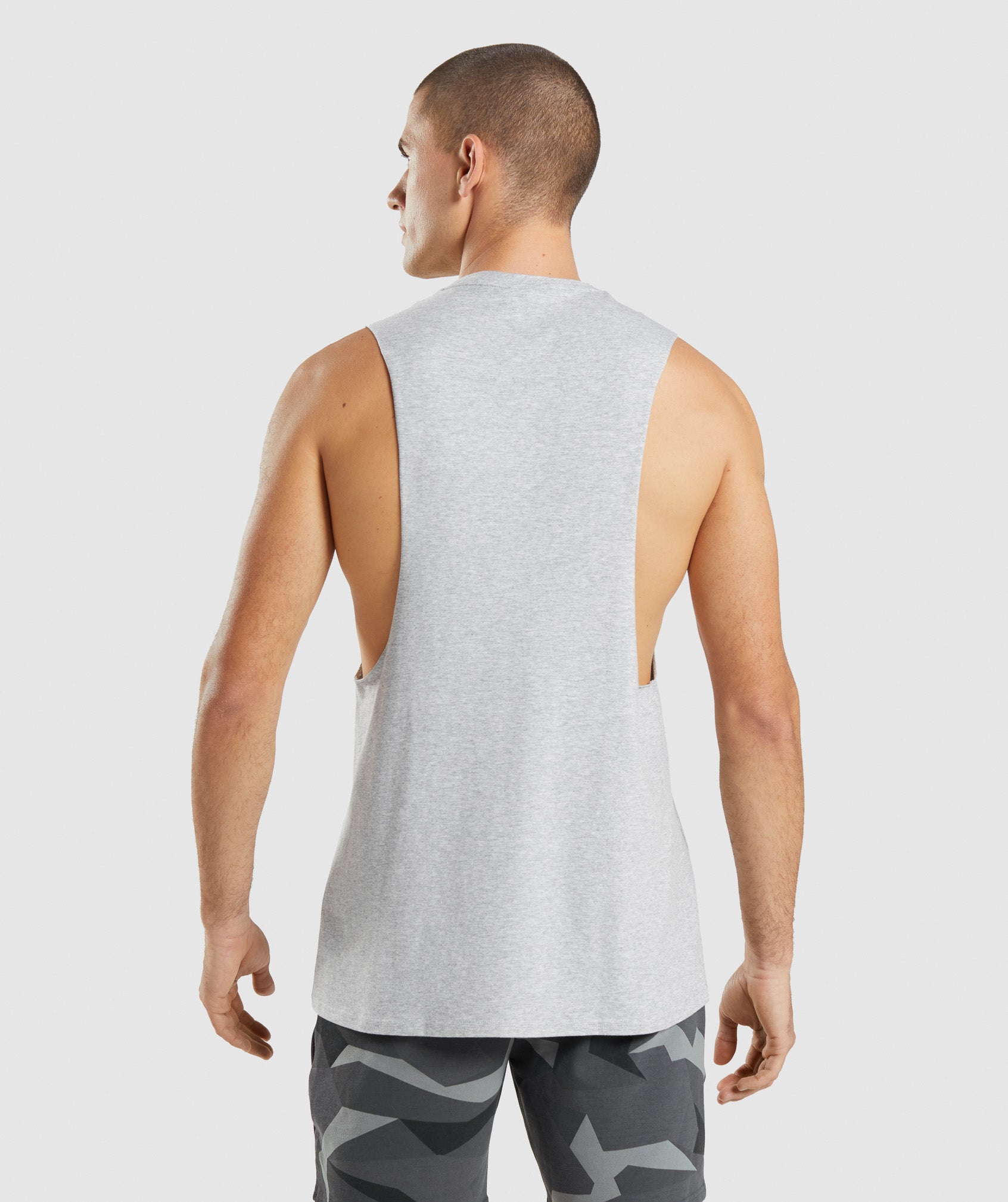 Light Grey Men's Gymshark Critical 2.0 Drop Arm Tanks | EZTNDB-702