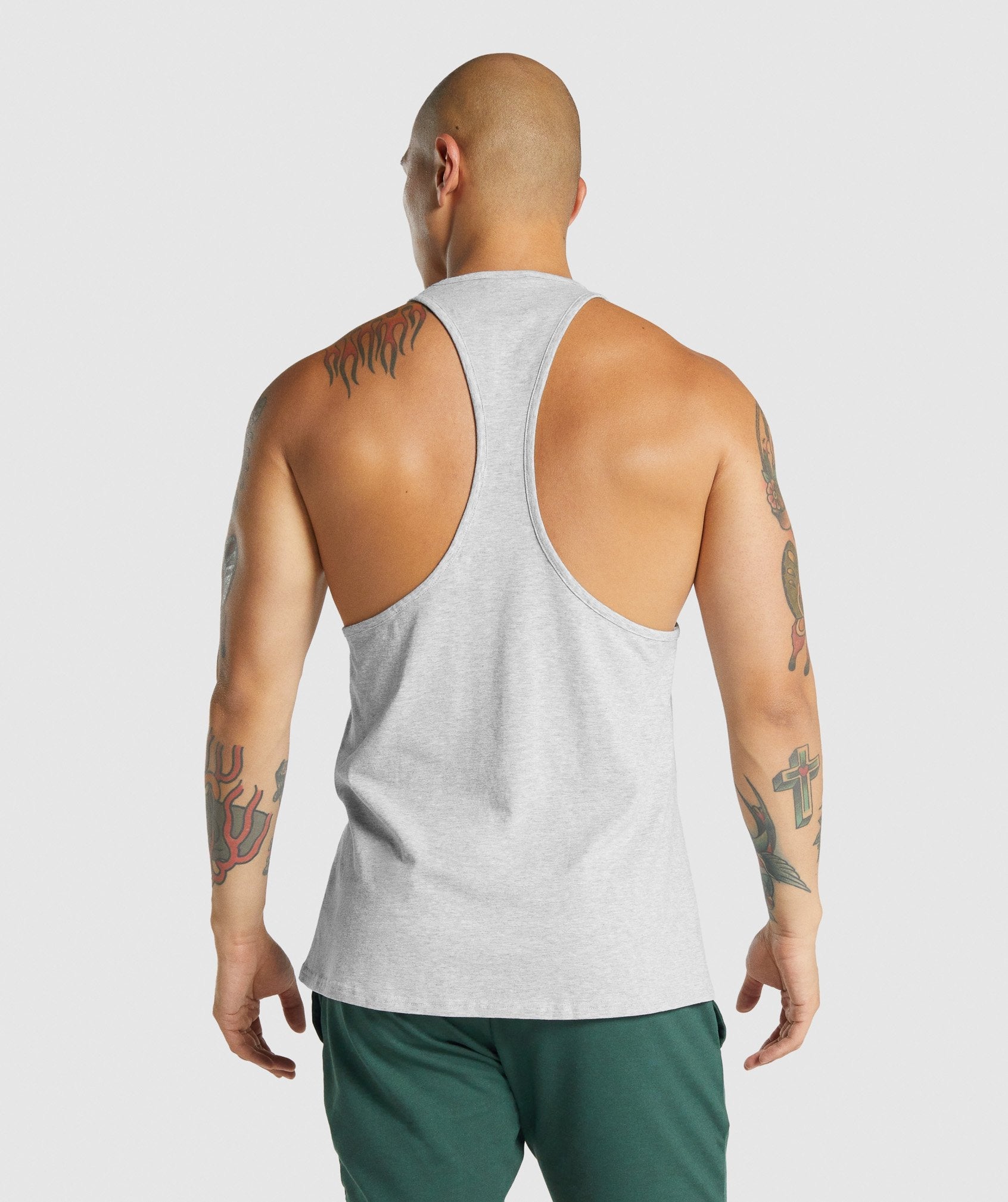 Light Grey Men's Gymshark Critical 2.0 Stringer Vest | VXGKMR-579