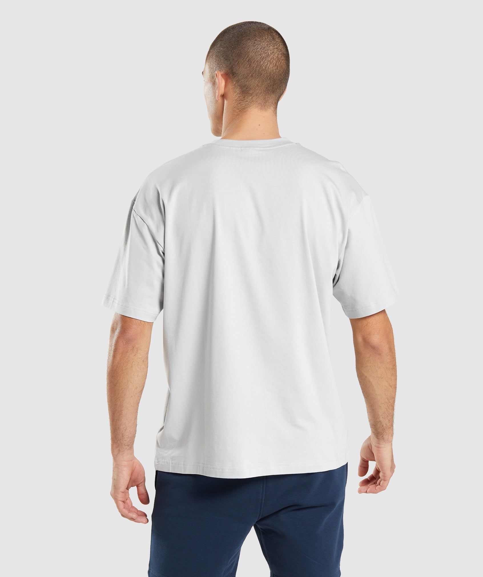 Light Grey Men's Gymshark Essential Oversized T Shirts | LATJNY-916