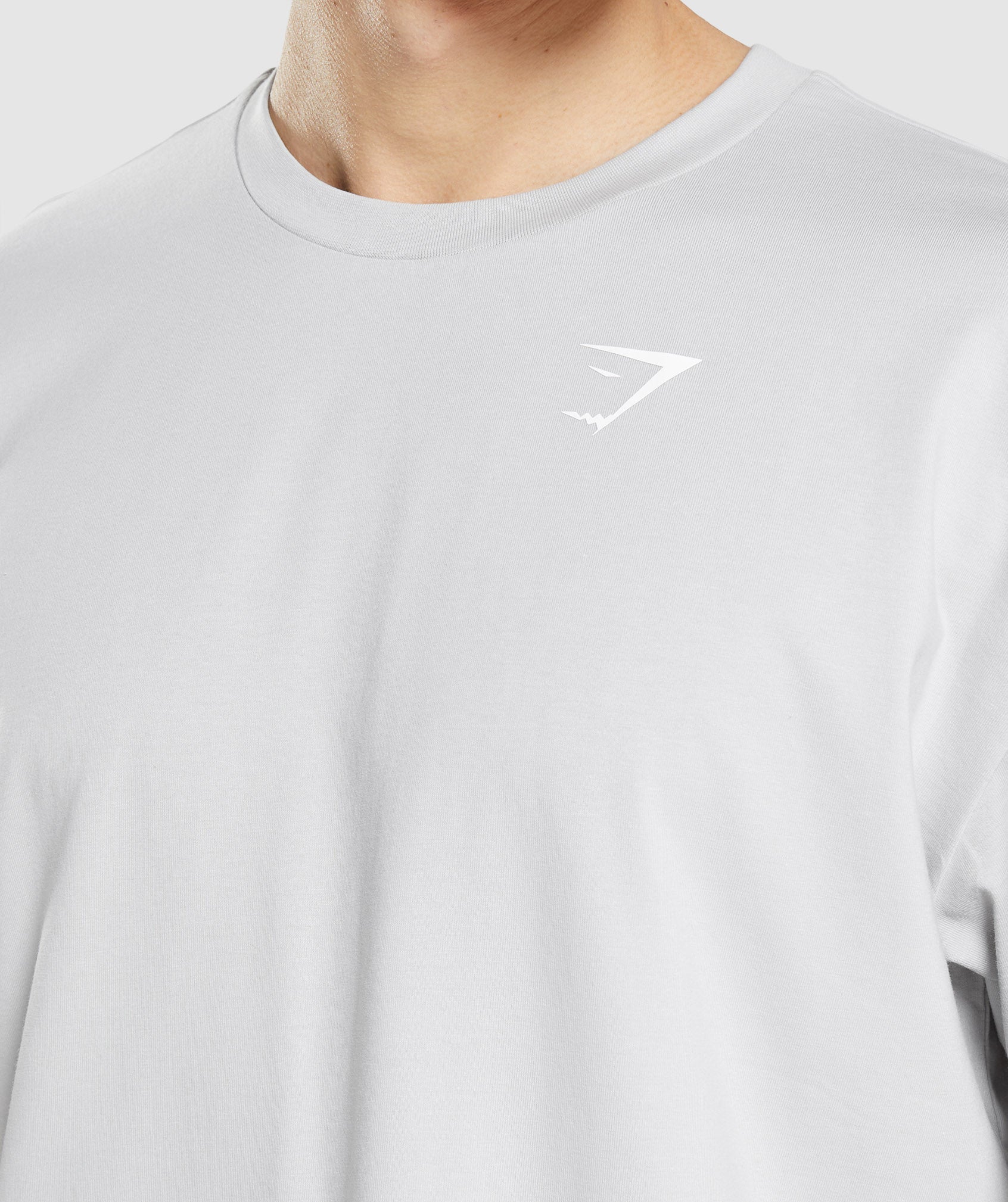 Light Grey Men's Gymshark Essential Oversized T Shirts | LATJNY-916