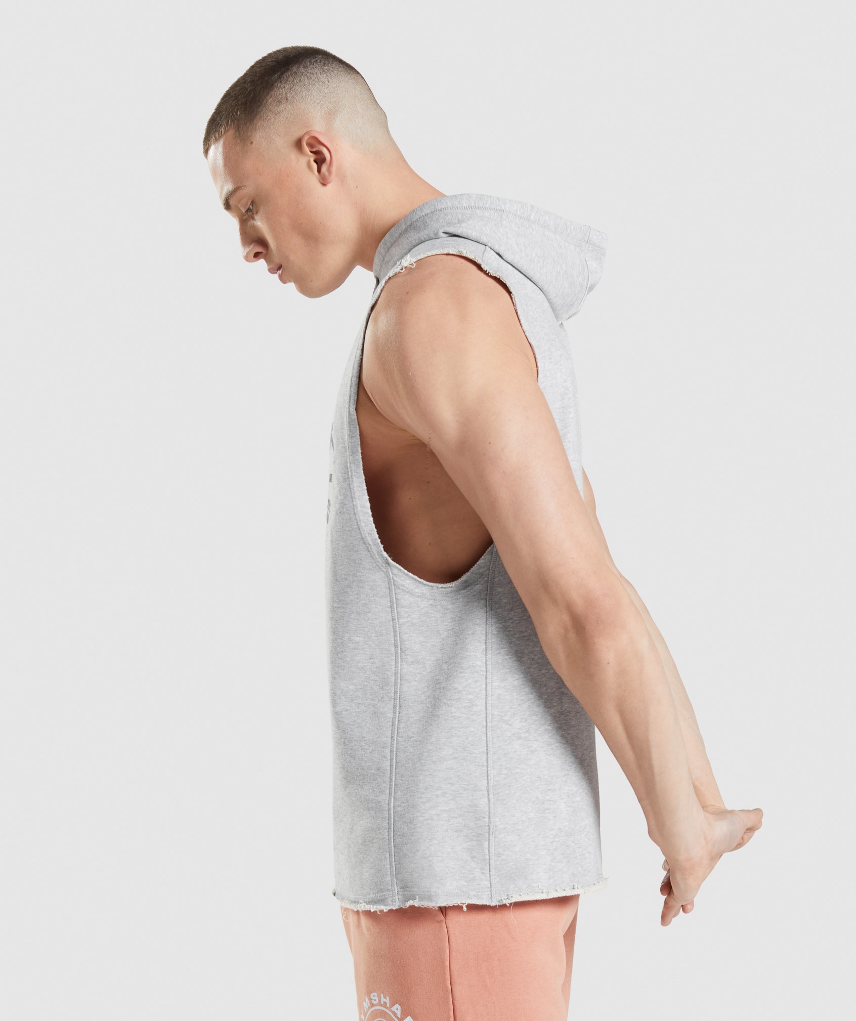 Light Grey Men's Gymshark Legacy Drop Arm Hoodie | AITCPX-514