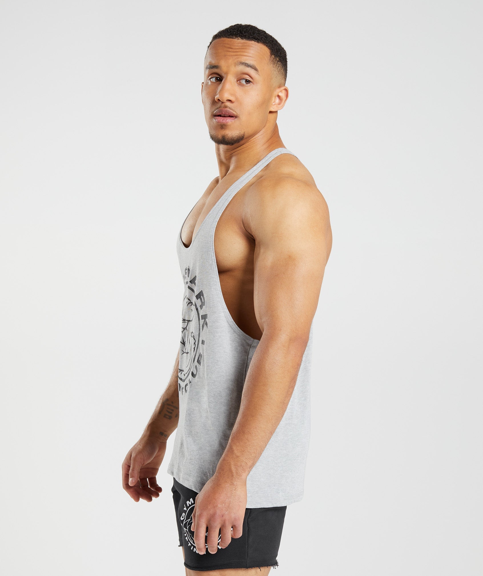 Light Grey Men's Gymshark Legacy Stringer Vest | WTNQGH-324