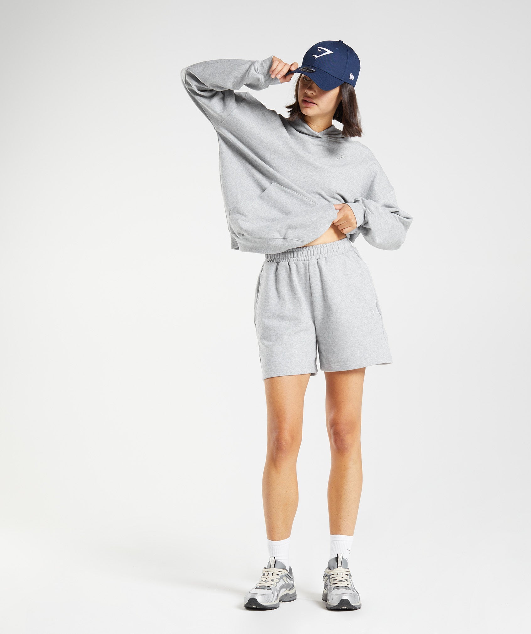 Light Grey Women's Gymshark Rest Day Sweats Hoodie | GQDUZX-480