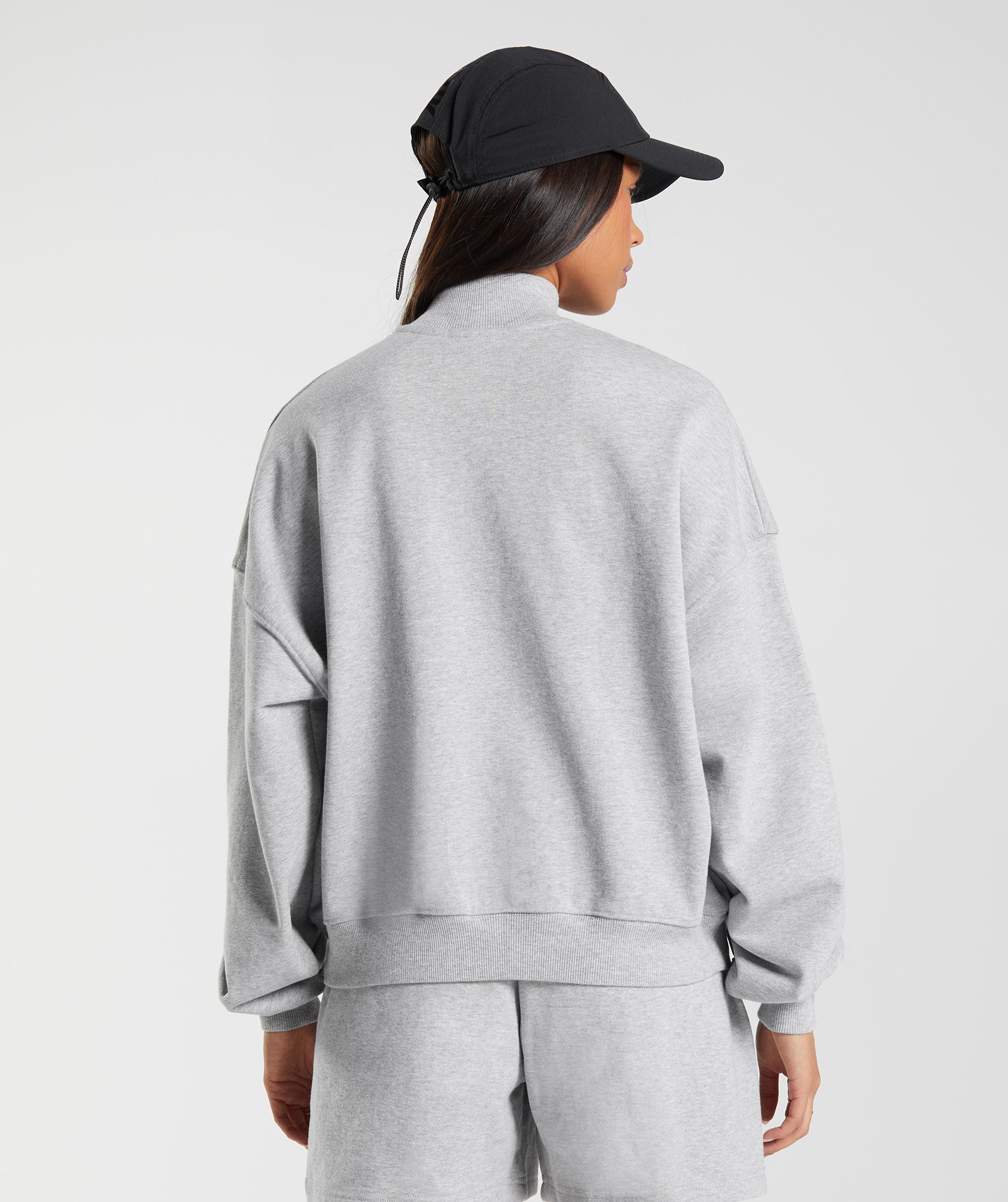 Light Grey Women's Gymshark Rest Day Sweats 1/2 Zip Pullover Sweatshirts | ZKPWIT-385