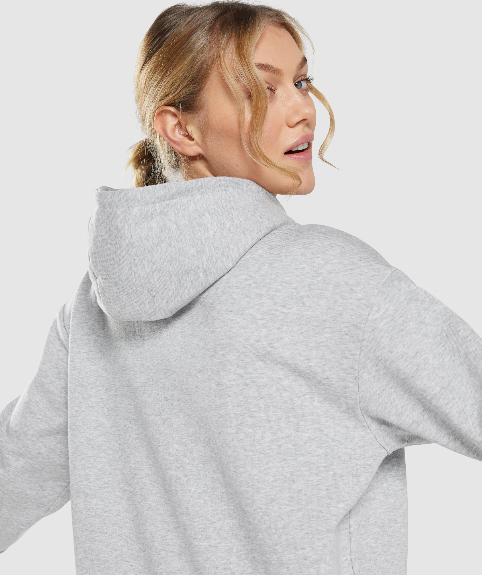 Light Grey Women's Gymshark Training Oversized Hoodie | YWENGZ-846