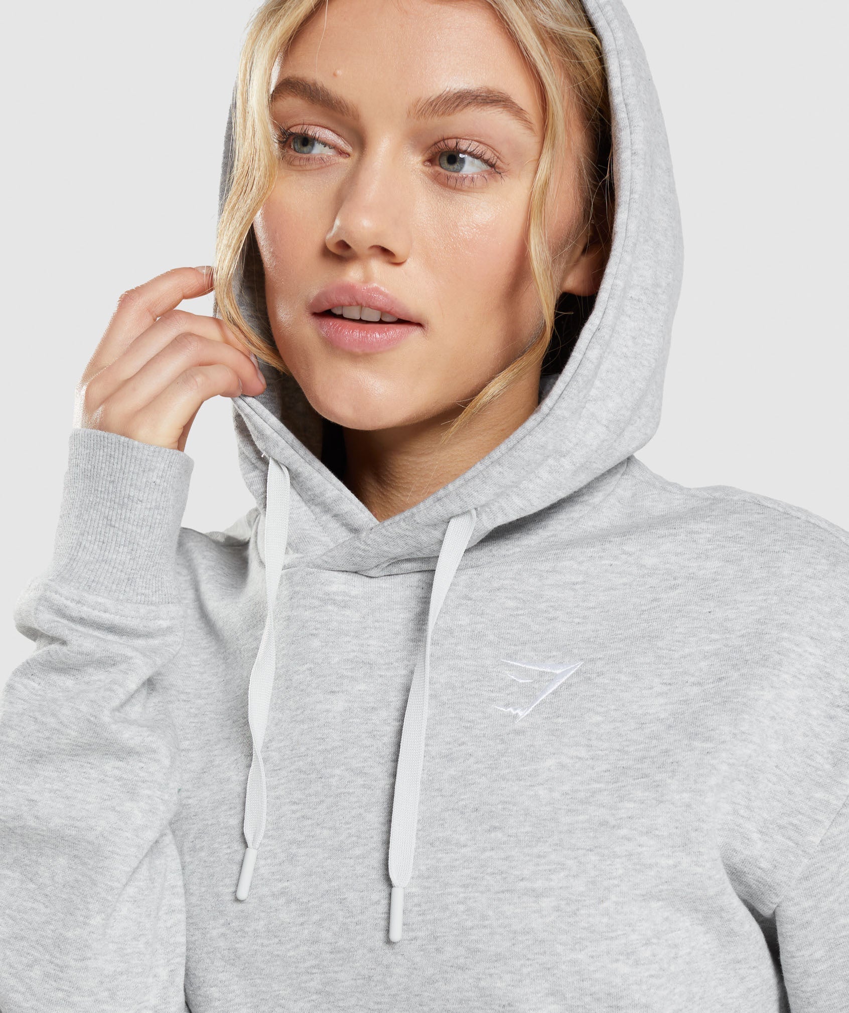 Light Grey Women's Gymshark Training Oversized Hoodie | YWENGZ-846