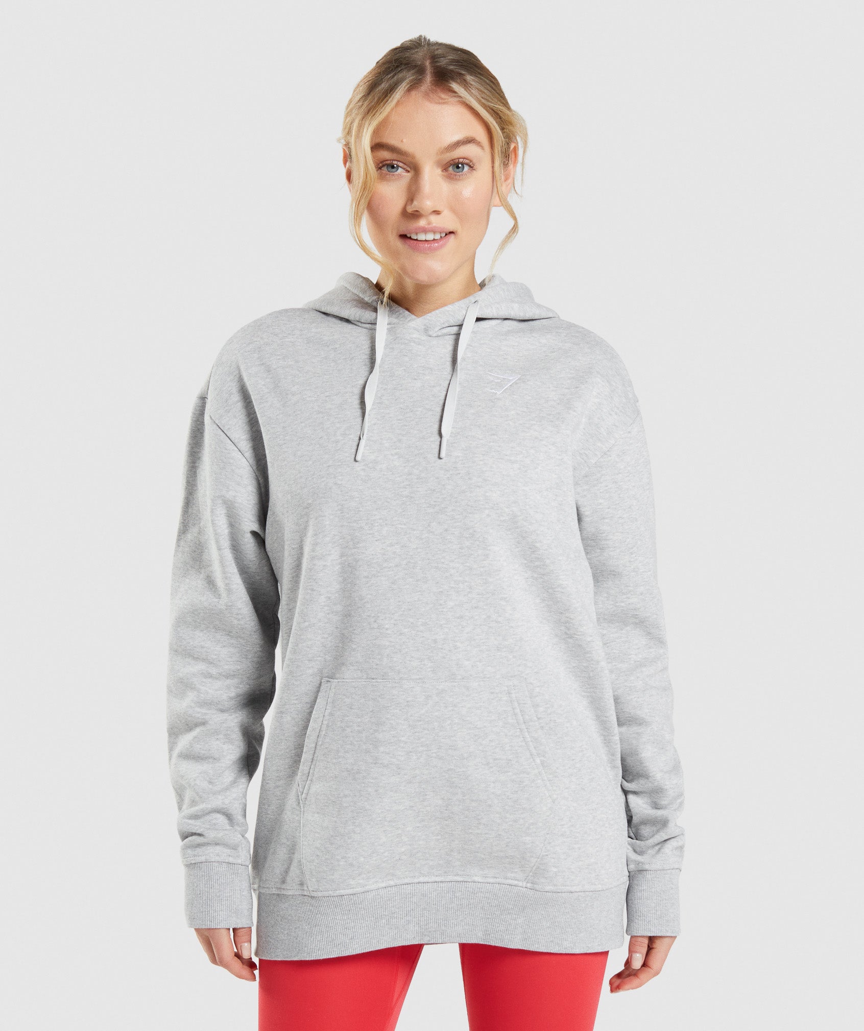 Light Grey Women\'s Gymshark Training Oversized Hoodie | YWENGZ-846