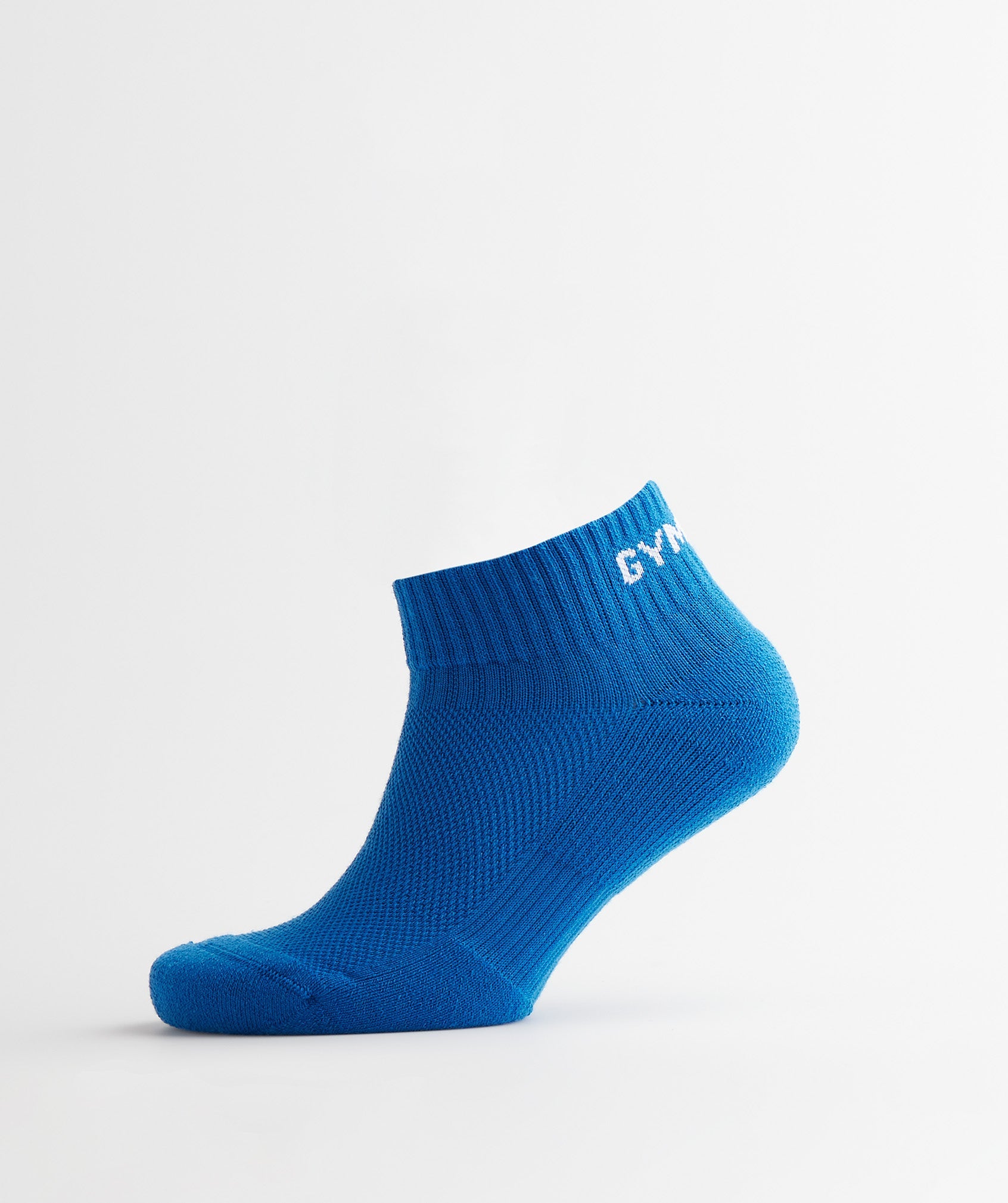 Light Turquoise Blue / Purple / Blue Men's Gymshark Jacquard Quarter 3Pk Socks | EIJPNL-916