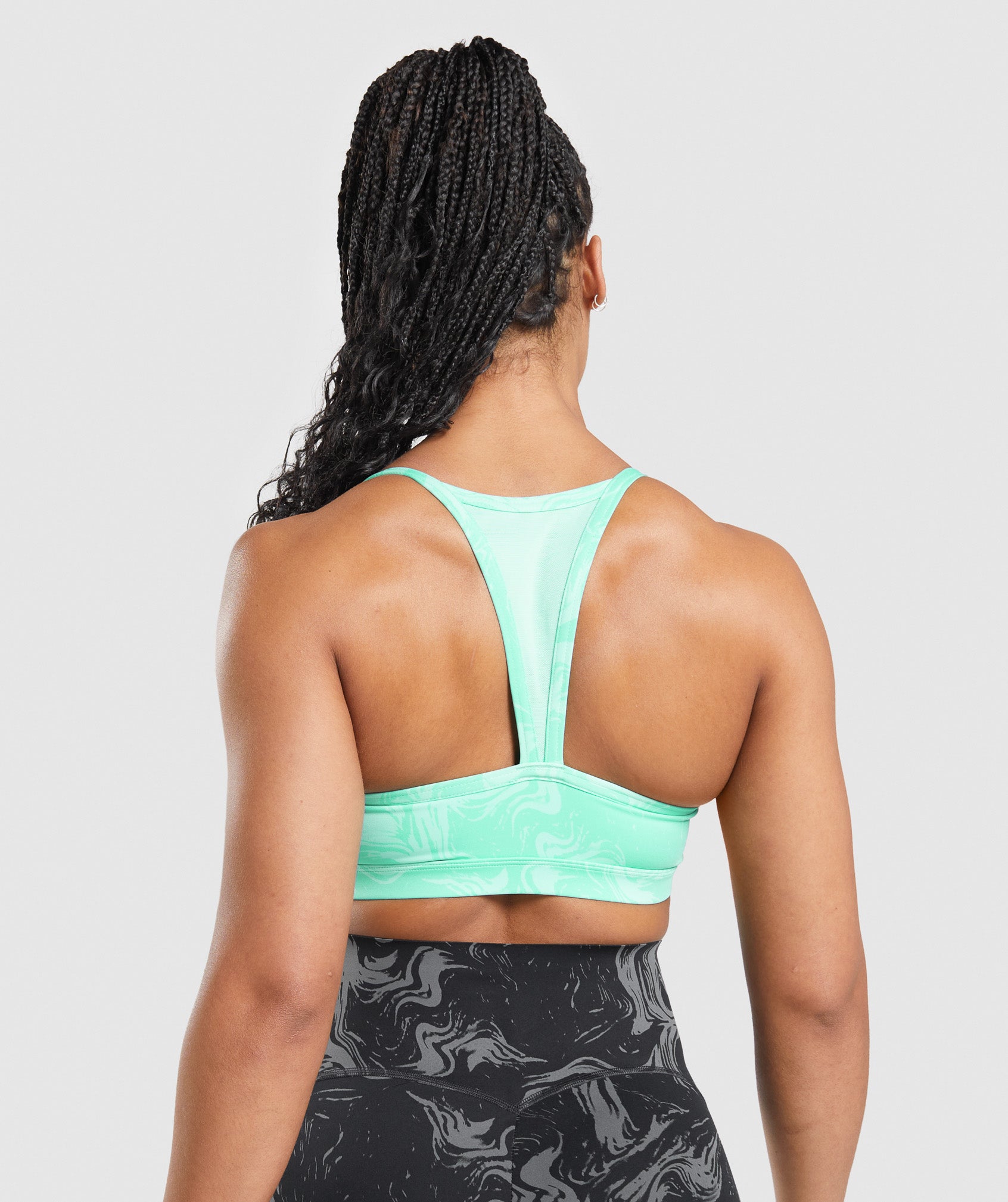 Light Turquoise Women's Gymshark GS Power Sports Bra | VDQZUH-307