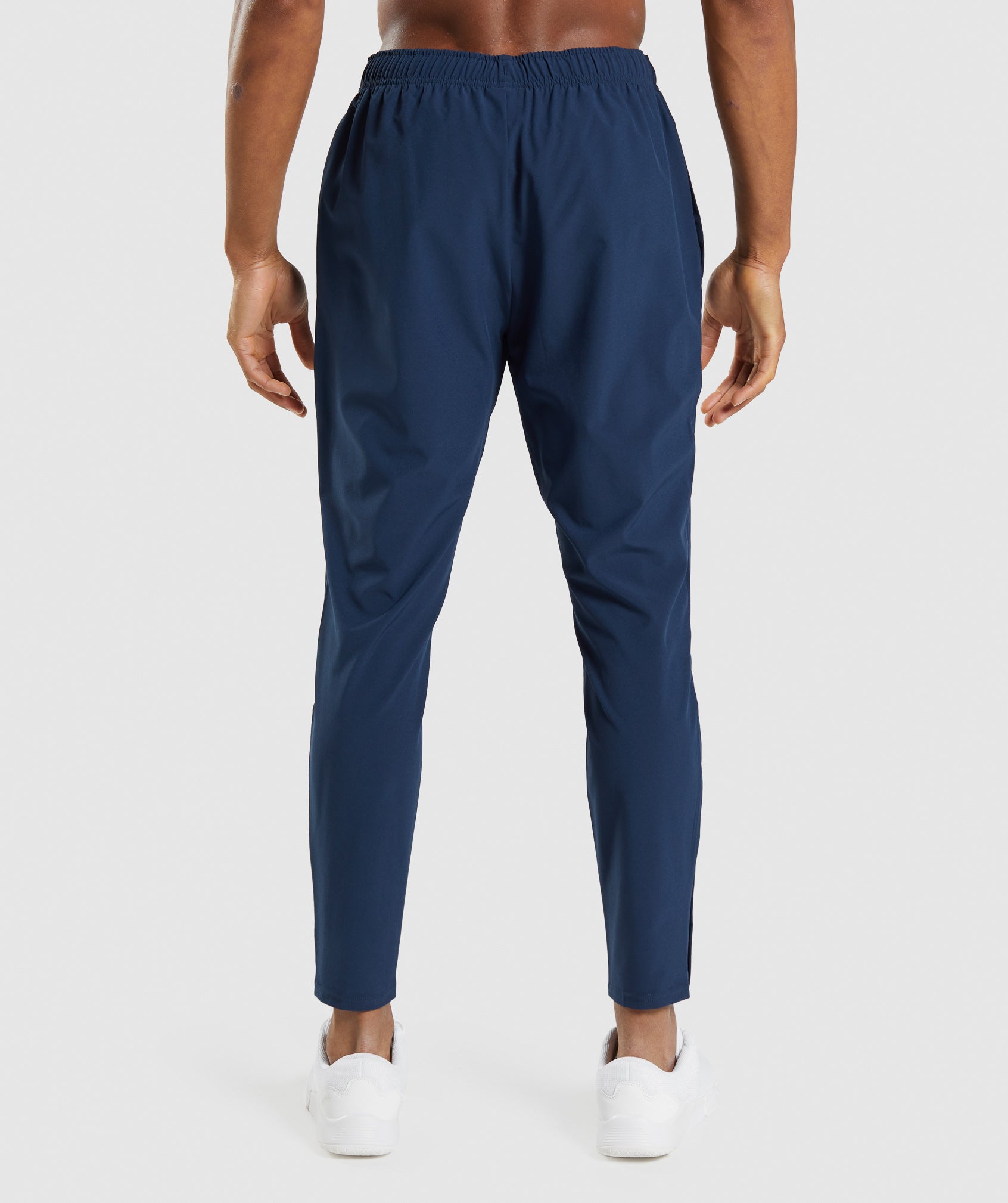 Navy Men's Gymshark Arrival Woven Jogger | UKMQGE-753