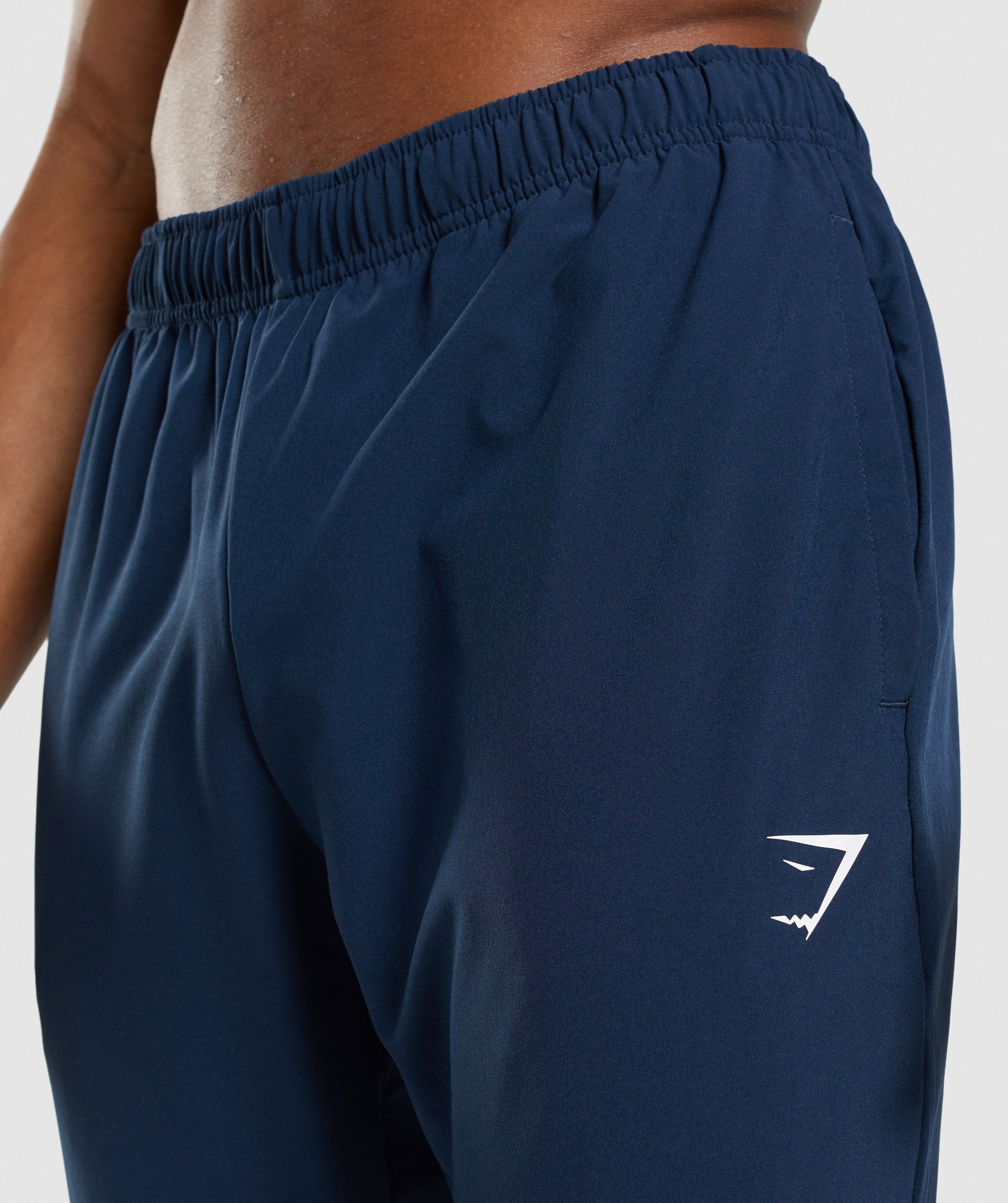 Navy Men's Gymshark Arrival Woven Jogger | UKMQGE-753