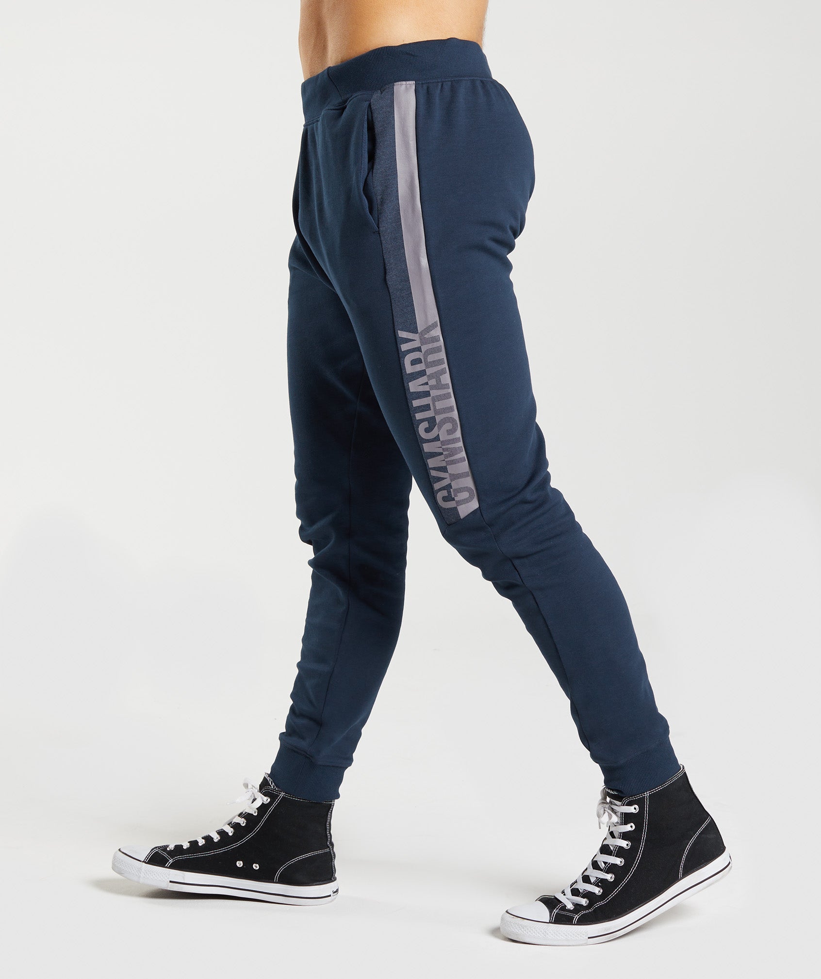 Navy Men's Gymshark Bold React Jogger | YHSRBI-174