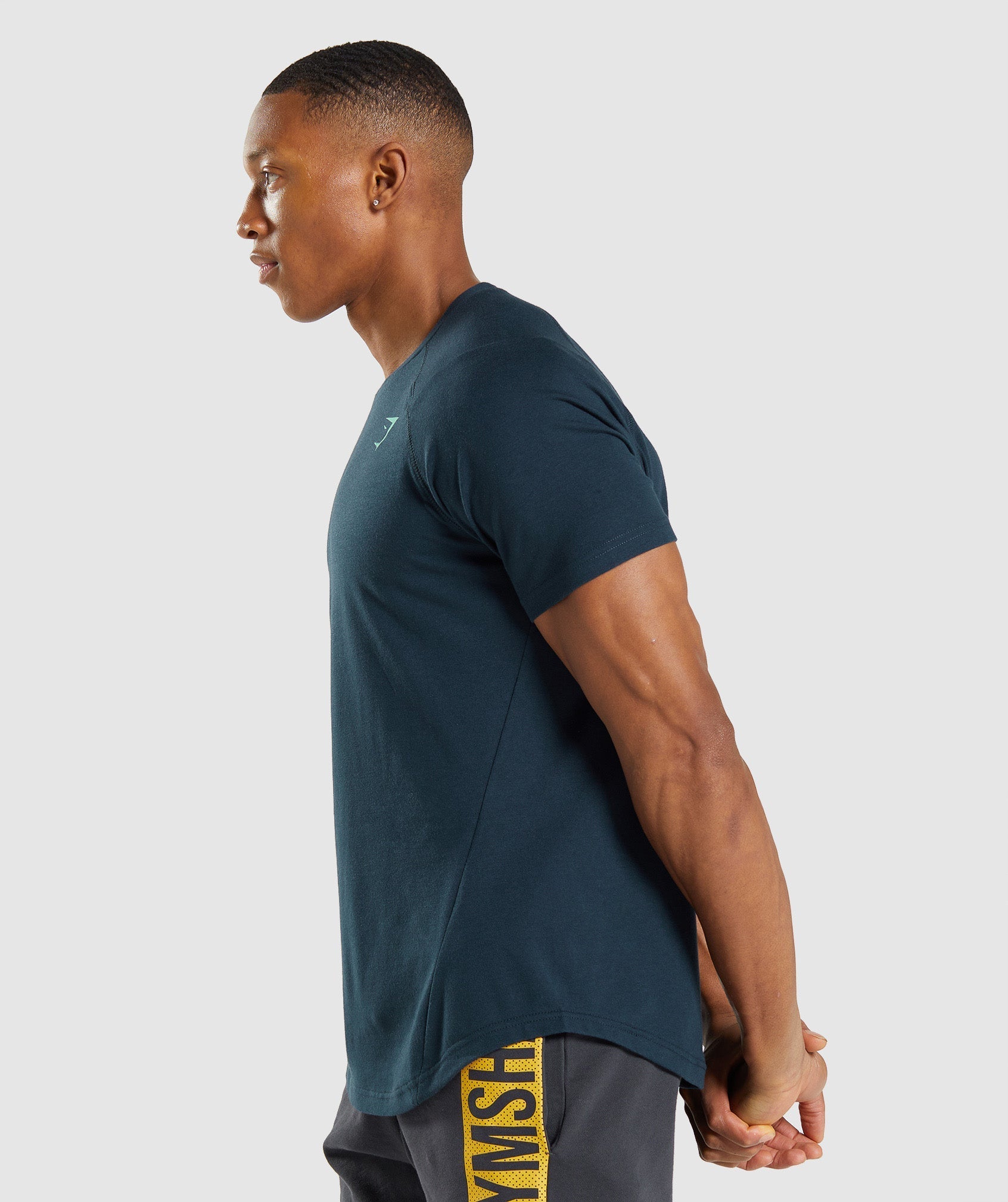 Navy Men's Gymshark Bold T Shirts | UEVRIJ-190