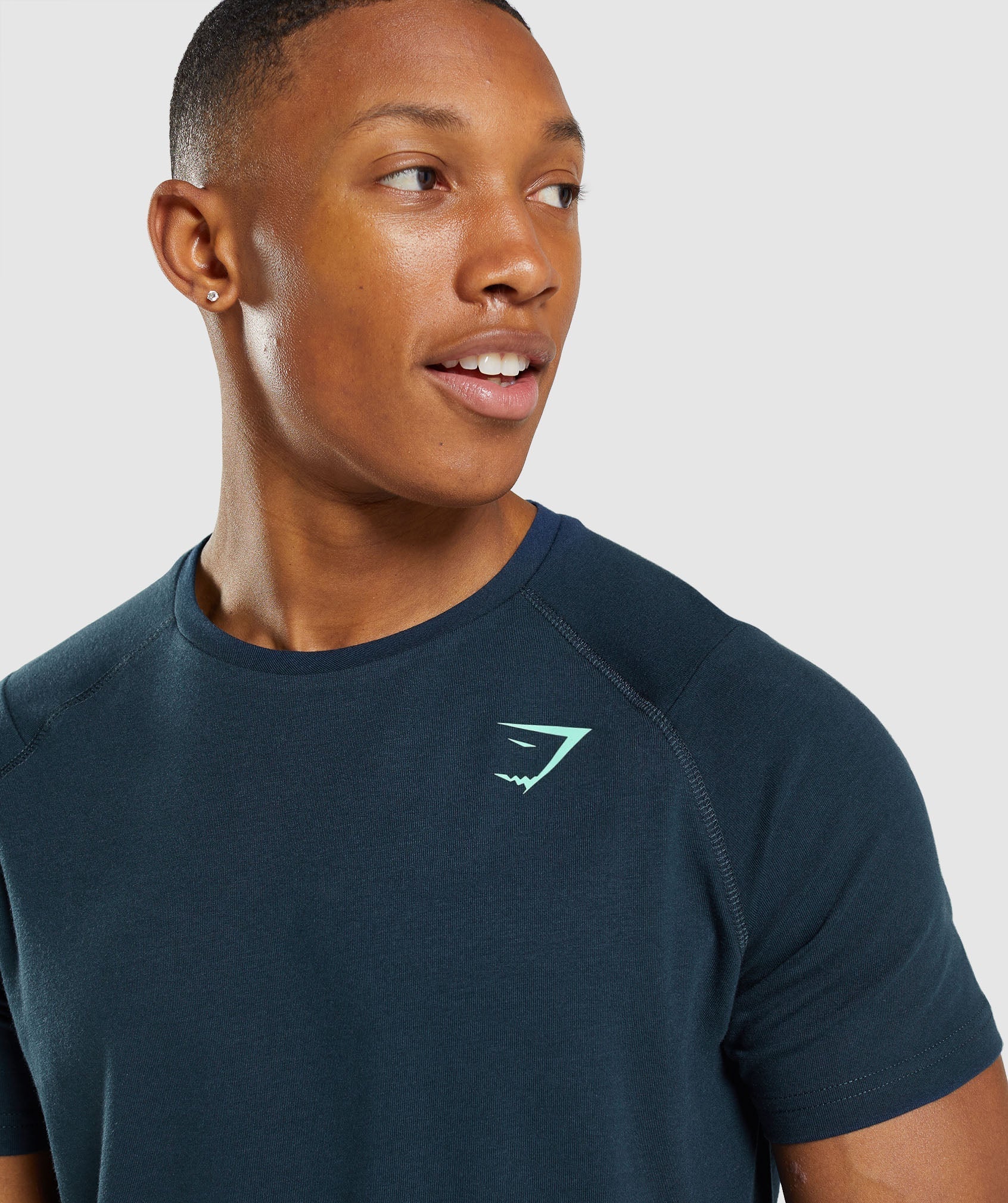 Navy Men's Gymshark Bold T Shirts | UEVRIJ-190