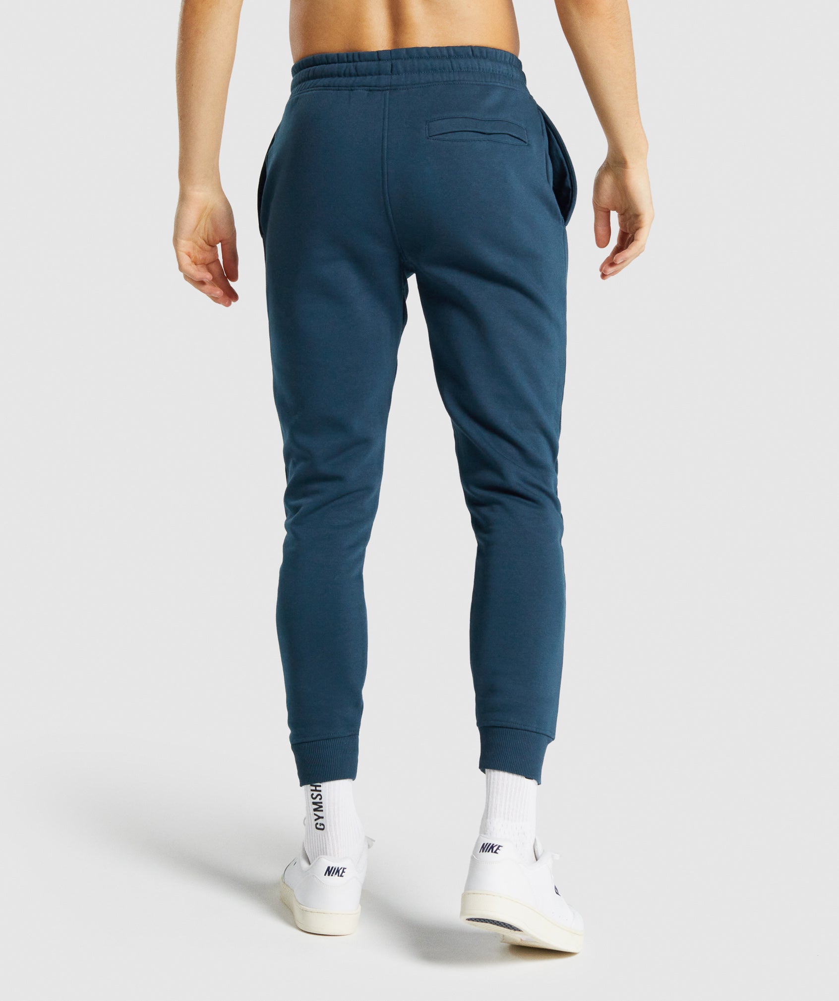 Navy Men's Gymshark Crest Jogger | OJBIET-631