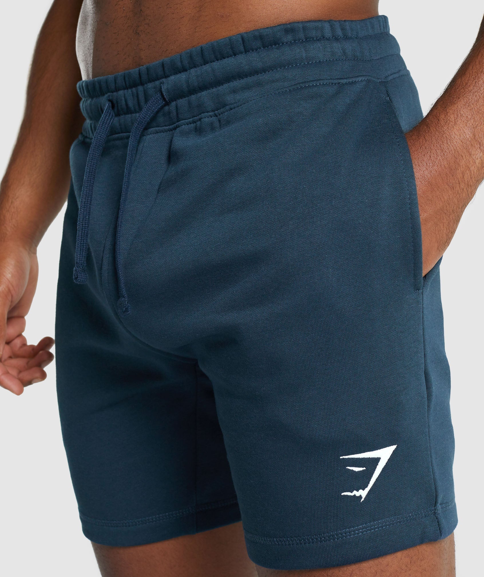 Navy Men's Gymshark Crest Shorts | WNYZIV-678