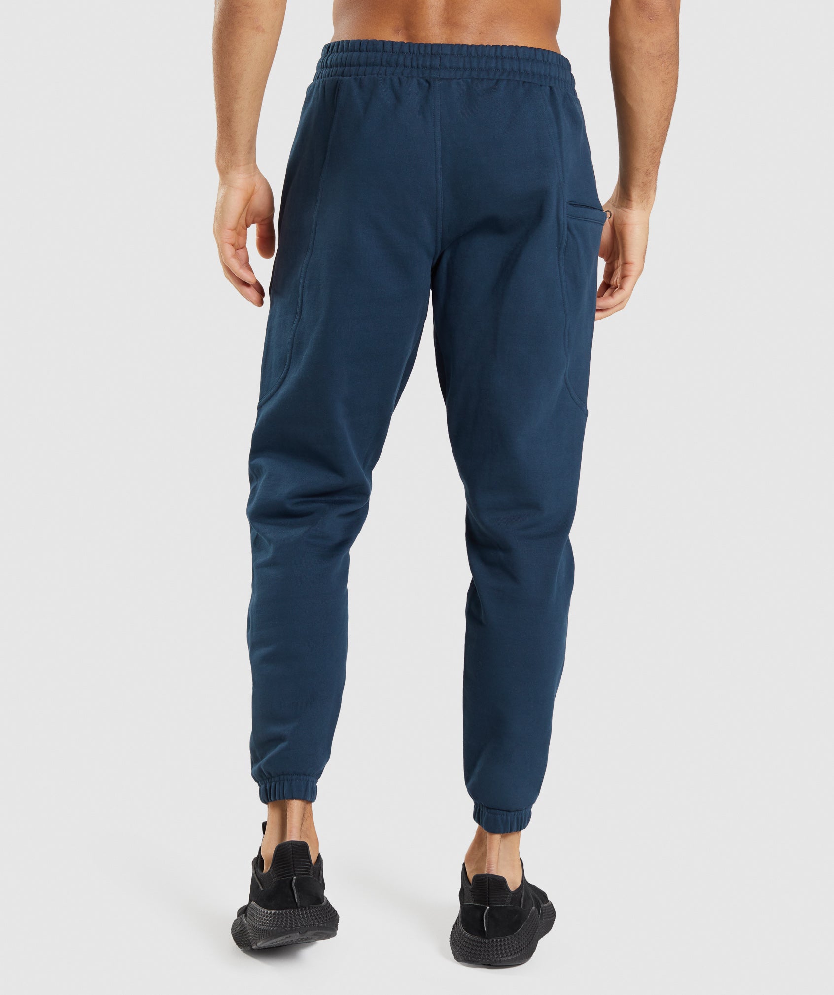 Navy Men's Gymshark Essential Jogger | KARLCN-967