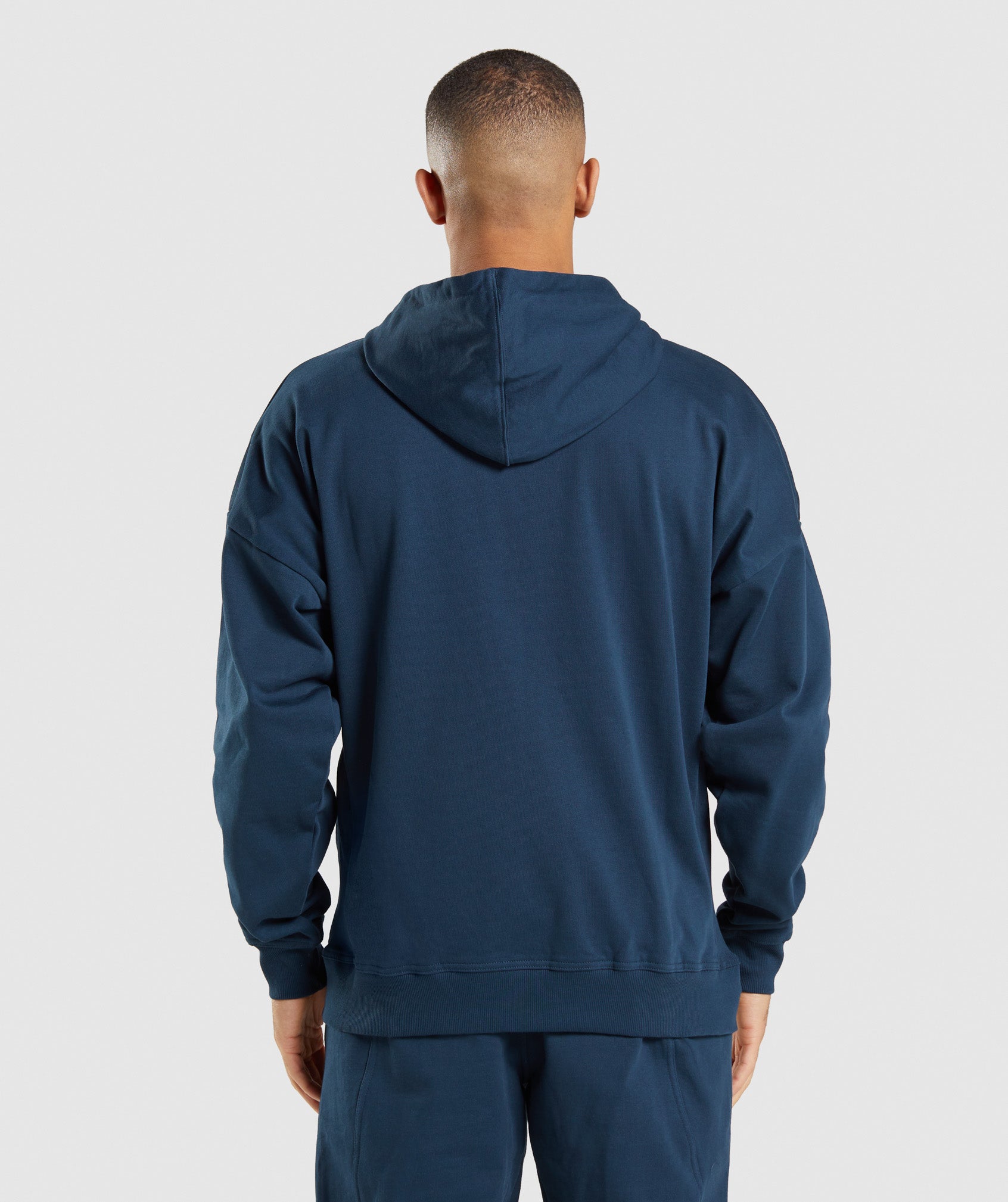 Navy Men's Gymshark Essential Zip Up Hoodie | GMXHNU-492