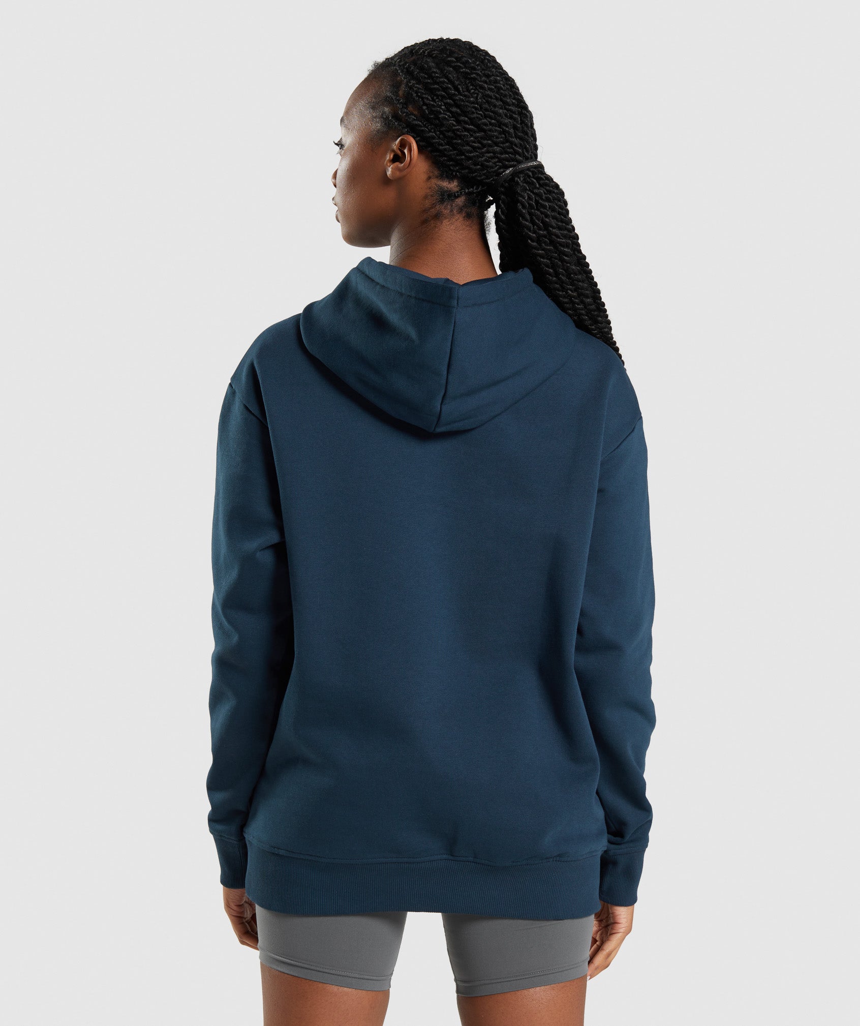 Navy Women's Gymshark Apollo Oversized Hoodie | BTJEYN-921