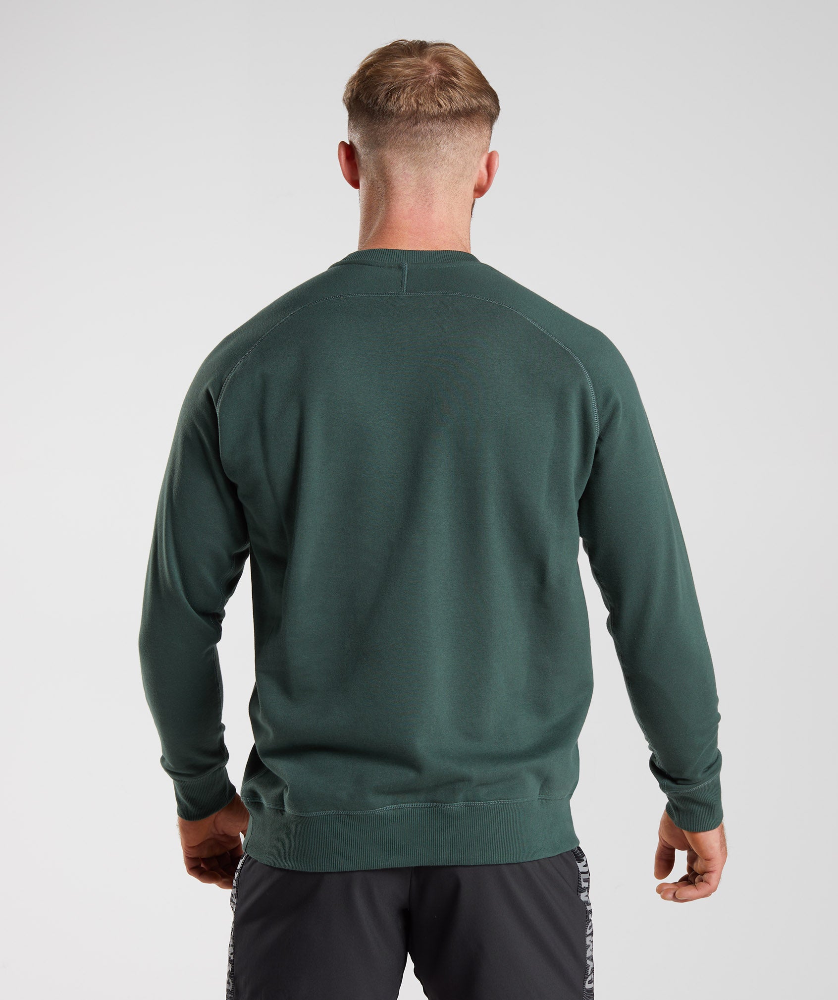 Obsidian Green Men's Gymshark Apollo Crew Sweatshirts | JGARCS-239