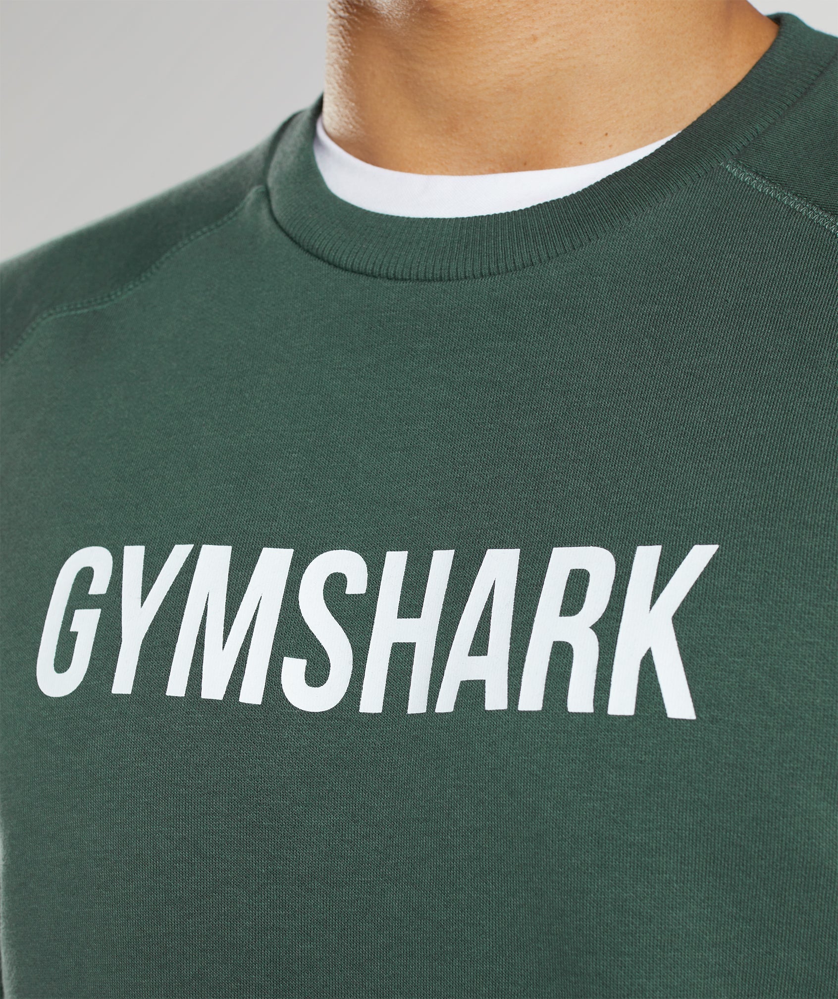 Obsidian Green Men's Gymshark Apollo Crew Sweatshirts | SDFUWJ-640