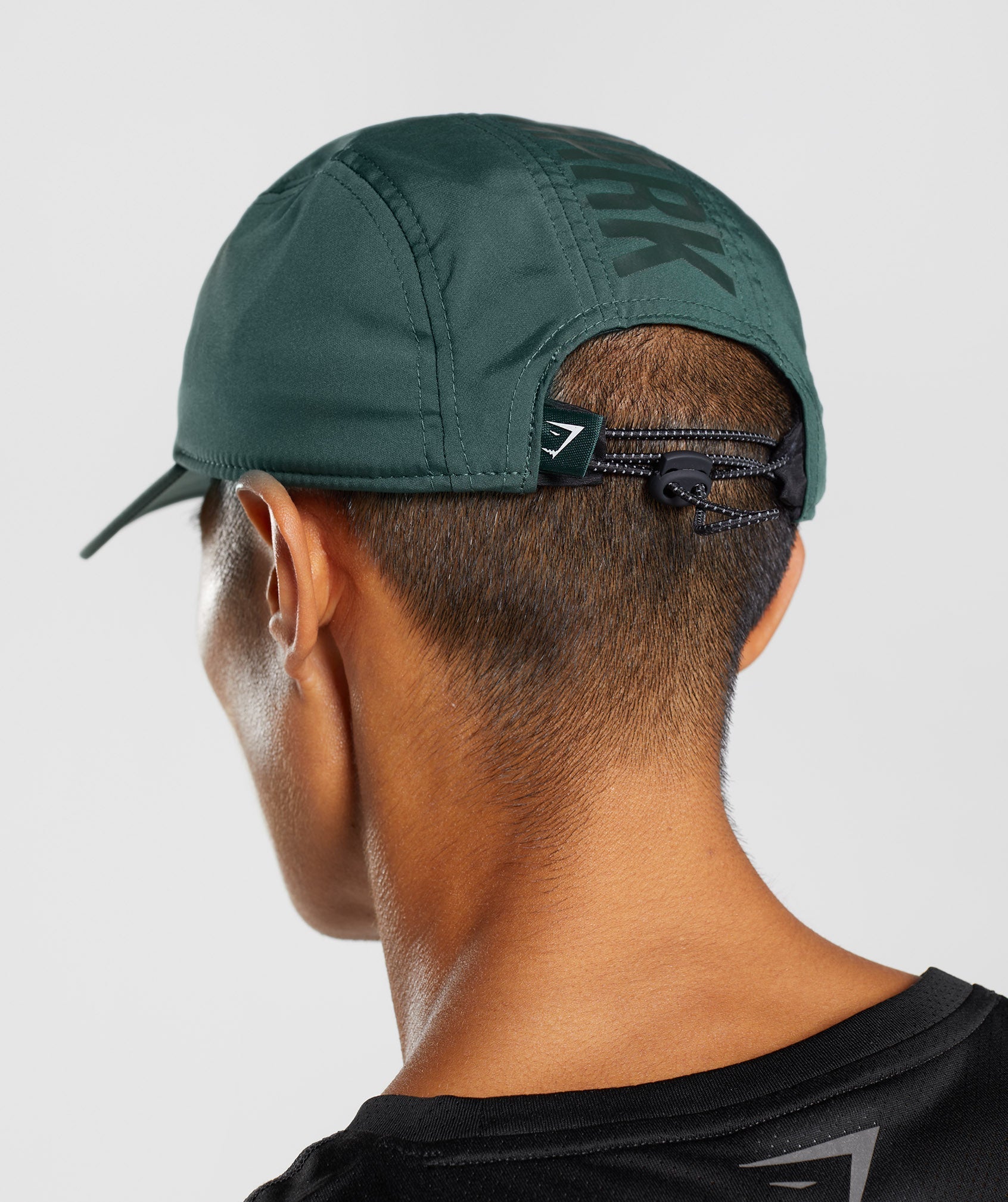 Obsidian Green Men's Gymshark Logo 5 Panel Hats | RZFOKN-930