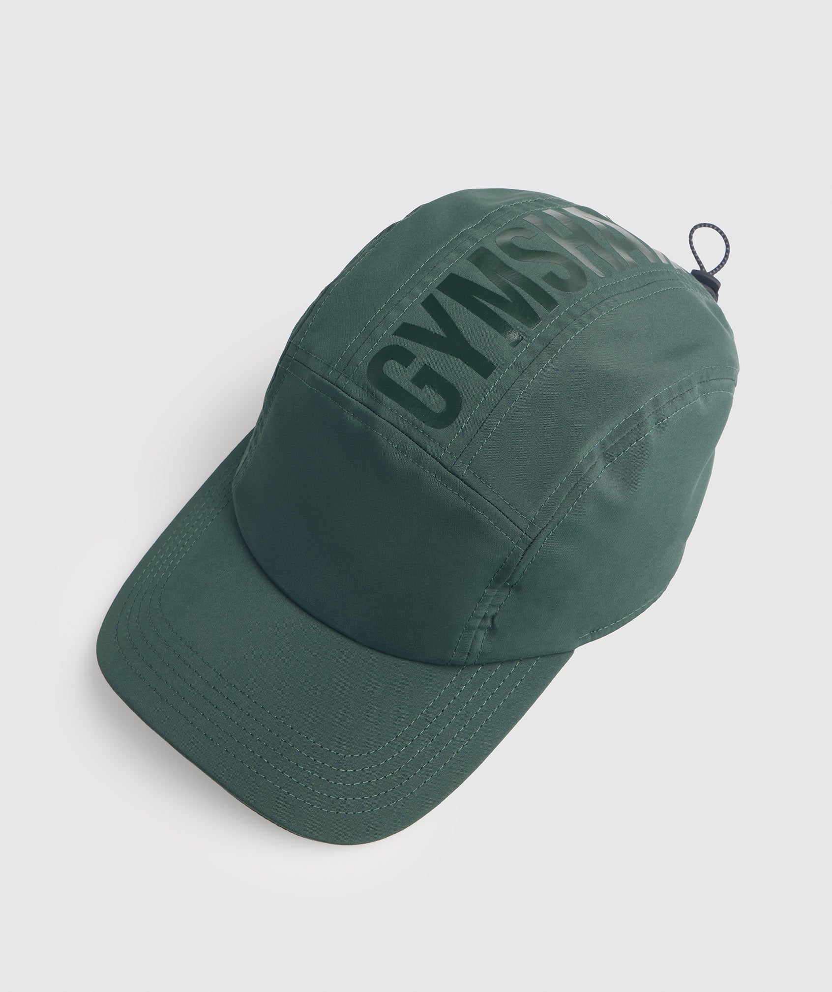 Obsidian Green Men's Gymshark Logo 5 Panel Hats | RZFOKN-930