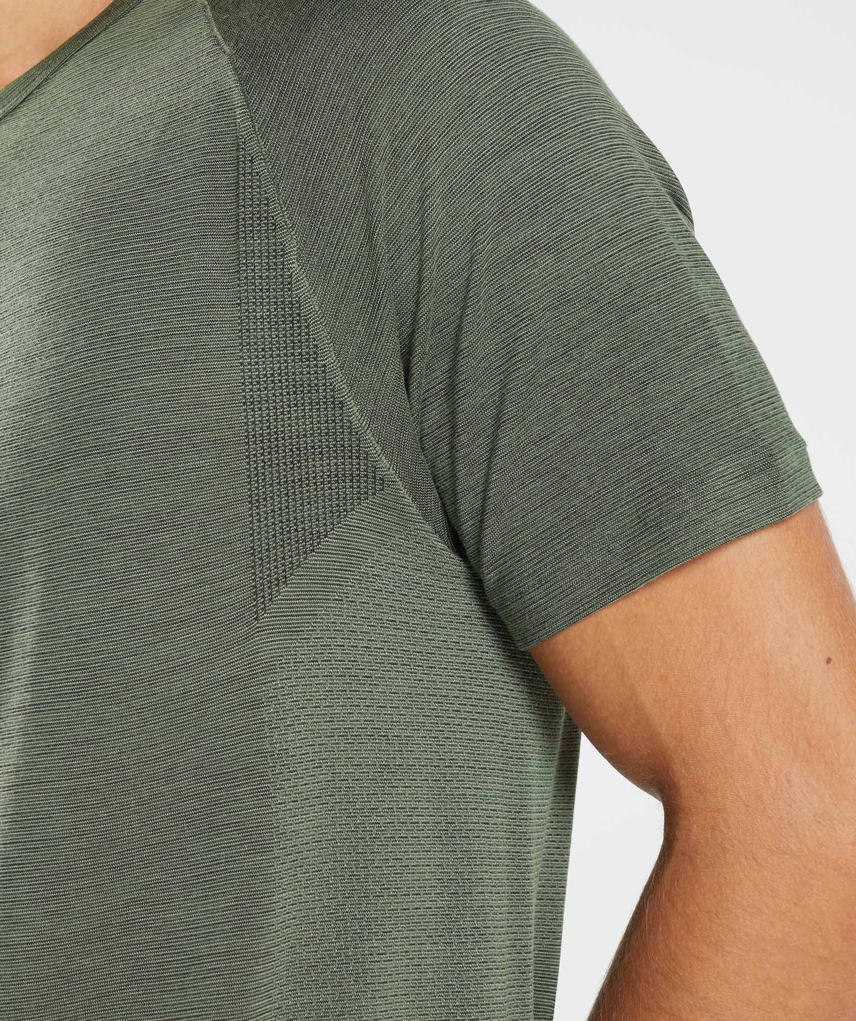 Olive / Black Men's Gymshark Retake Seamless T Shirts | BFUGOY-643