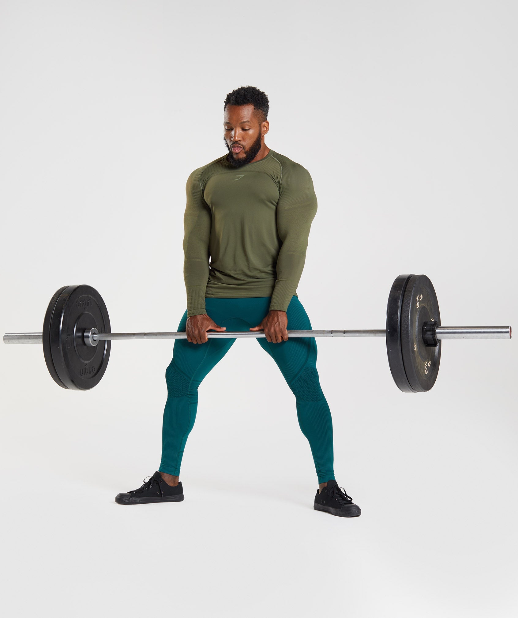 Olive Men's Gymshark 315 Long Sleeve T Shirts | AXVMZN-912