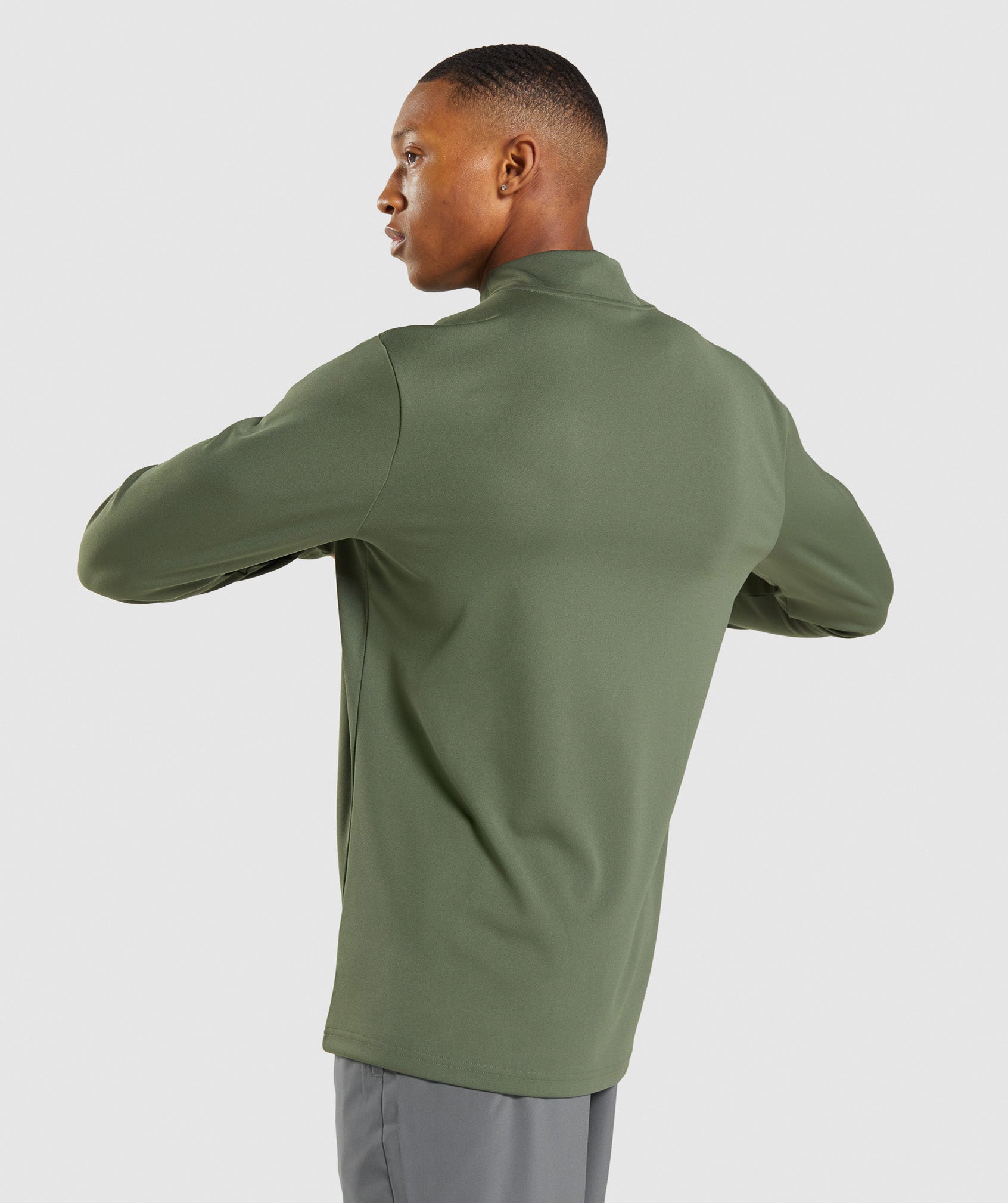 Olive Men's Gymshark Arrival 1/4 Zip Pullover Sweatshirts | GUTHFJ-504