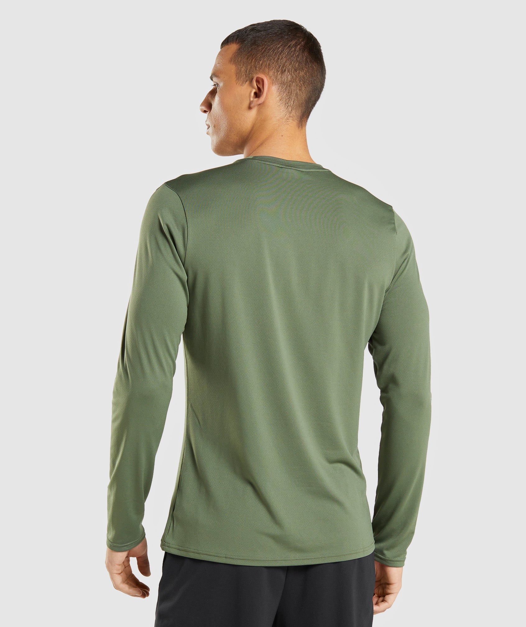 Olive Men's Gymshark Arrival Long Sleeve T Shirts | ISEWZJ-982