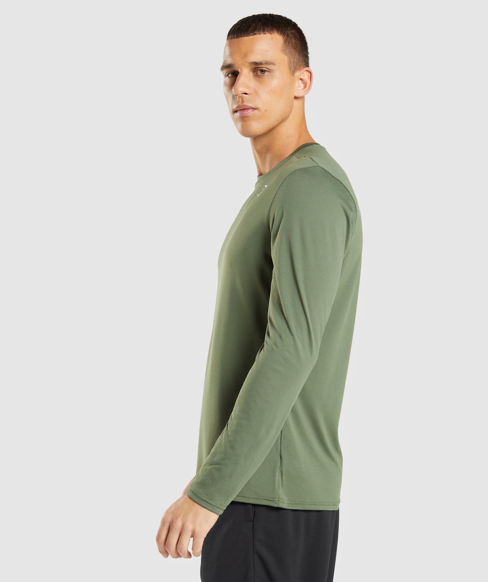 Olive Men's Gymshark Arrival Long Sleeve T Shirts | ISEWZJ-982