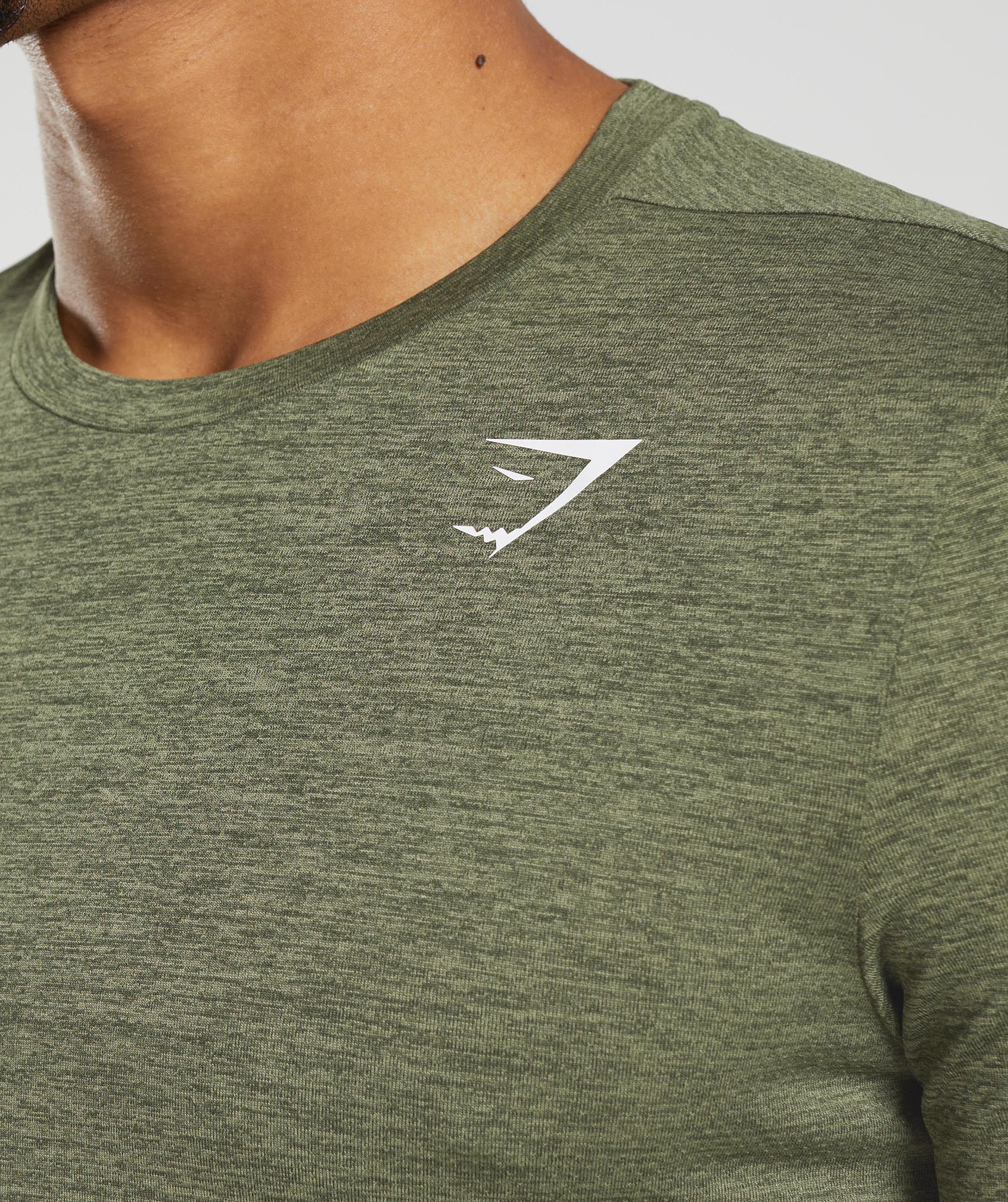 Olive Men's Gymshark Arrival Marl T Shirts | SFLAJQ-461