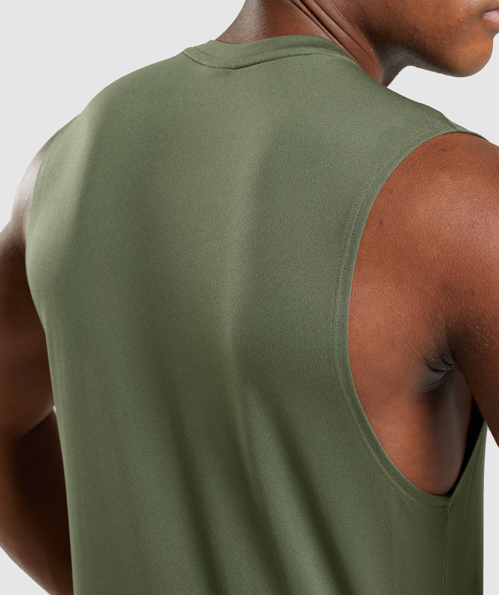 Olive Men's Gymshark Arrival Sleeveless T Shirts | JMUZXH-346