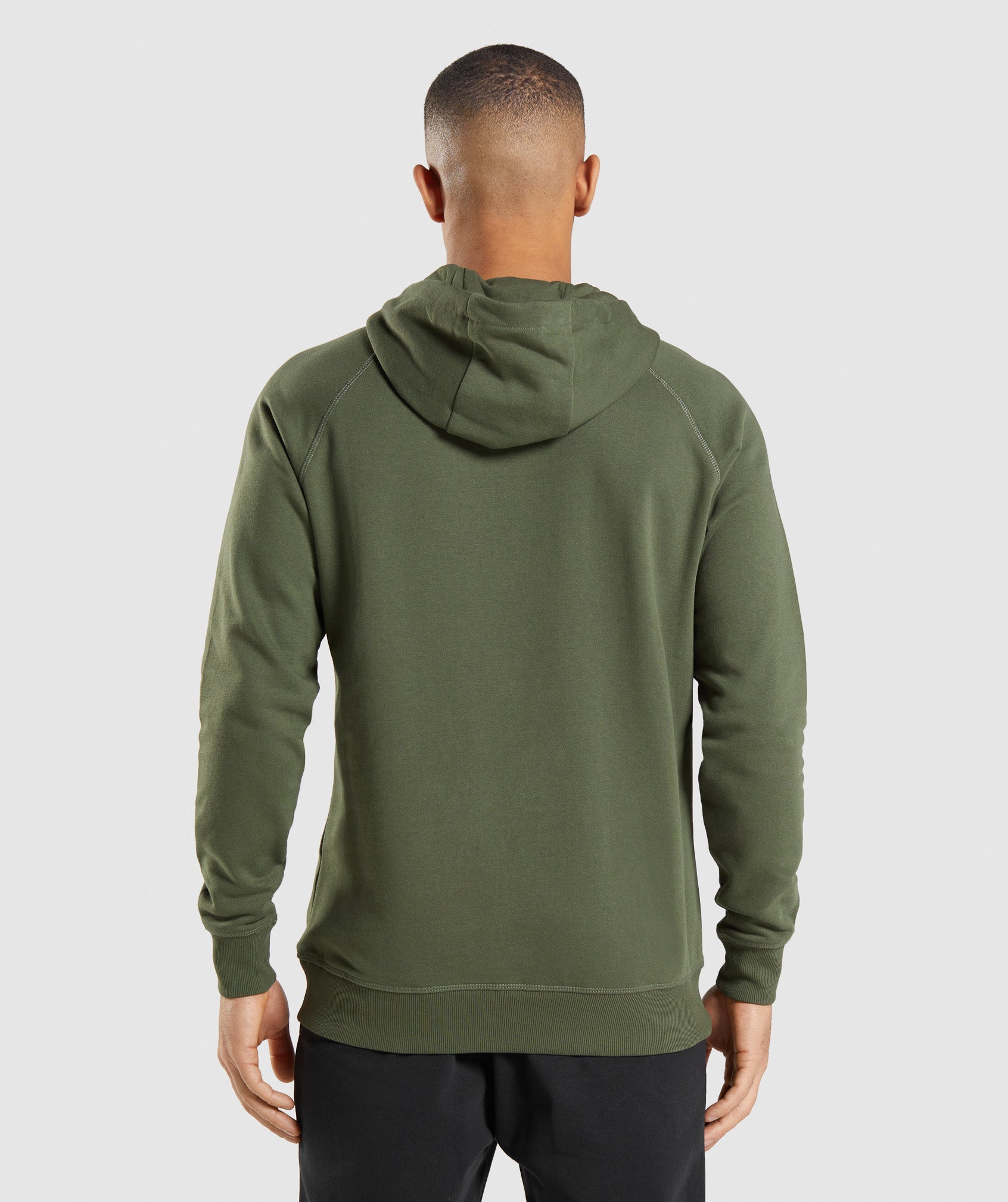 Olive Men's Gymshark Crest Hoodie | ECBXAK-263