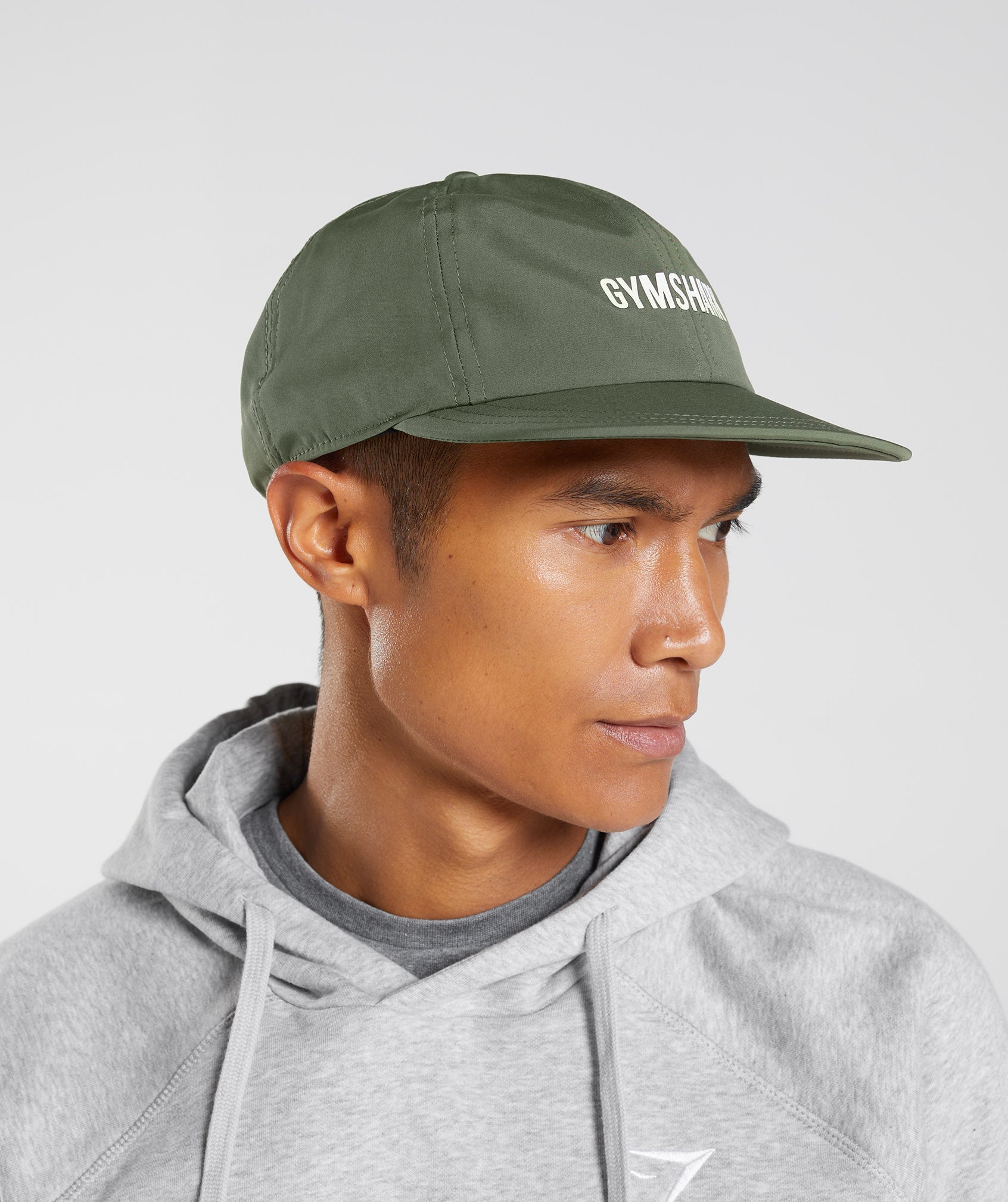 Olive Men's Gymshark Flat Peak Hats | XTWBOZ-205