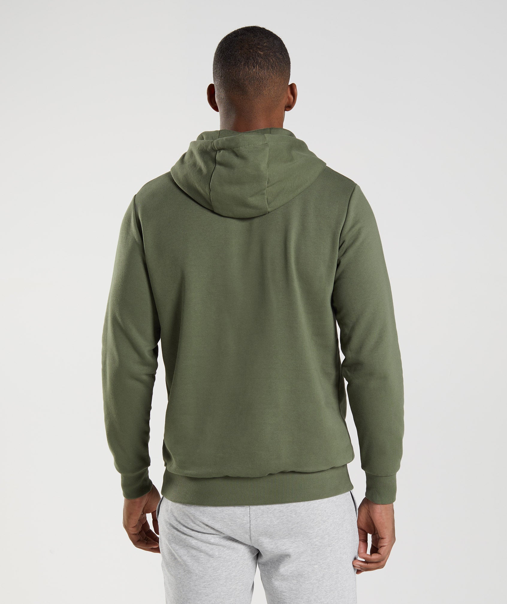 Olive Men's Gymshark Sharkhead Infill Hoodie | RVNKPM-931