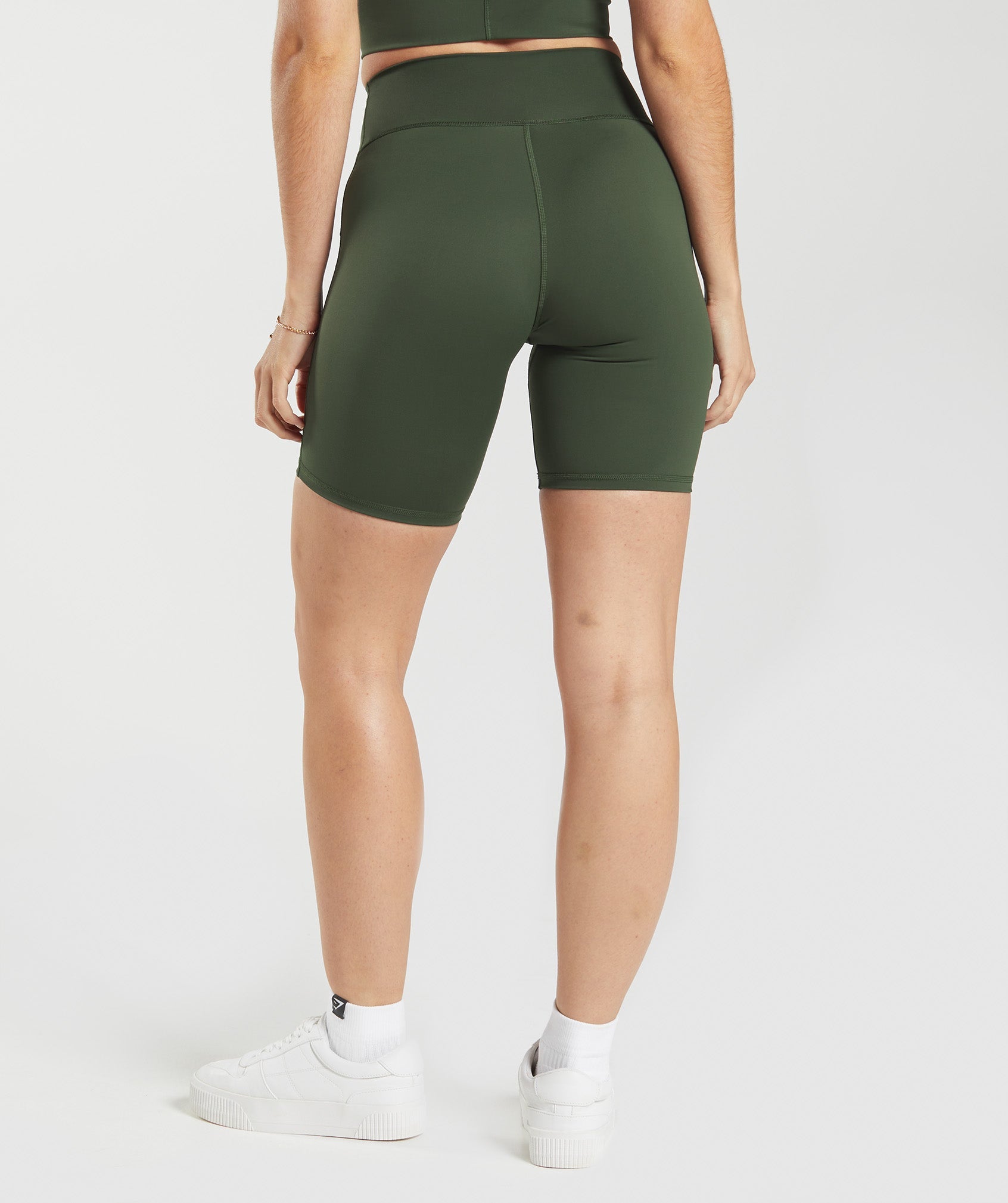 Olive Women's Gymshark Elevate Cycling Shorts | AJSIPH-862